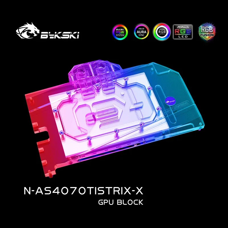 

Bykski N-AS4070TISTRIX-X Water Block for ASUS ROG STRIX GeForce RTX 4070 Ti 12G GAMING GPU Card /Copper Cooling Radiator RGB