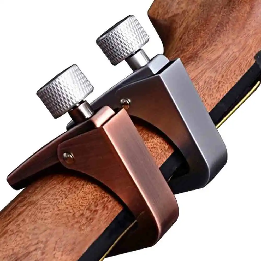 Quick-Change Guitar Capo Ac-11 - One Hand Operation with Soft Silicon Cushion, No String Damage