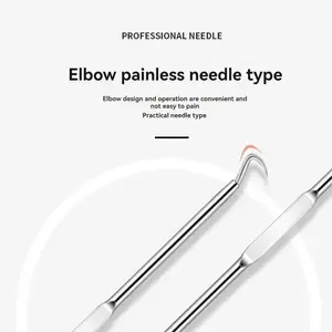 Acne clips for clove removal, closed acne needles, beauty tool set, tweezers, acne removal, super pointed needles 10 Main Sales Cloves Remover - №4