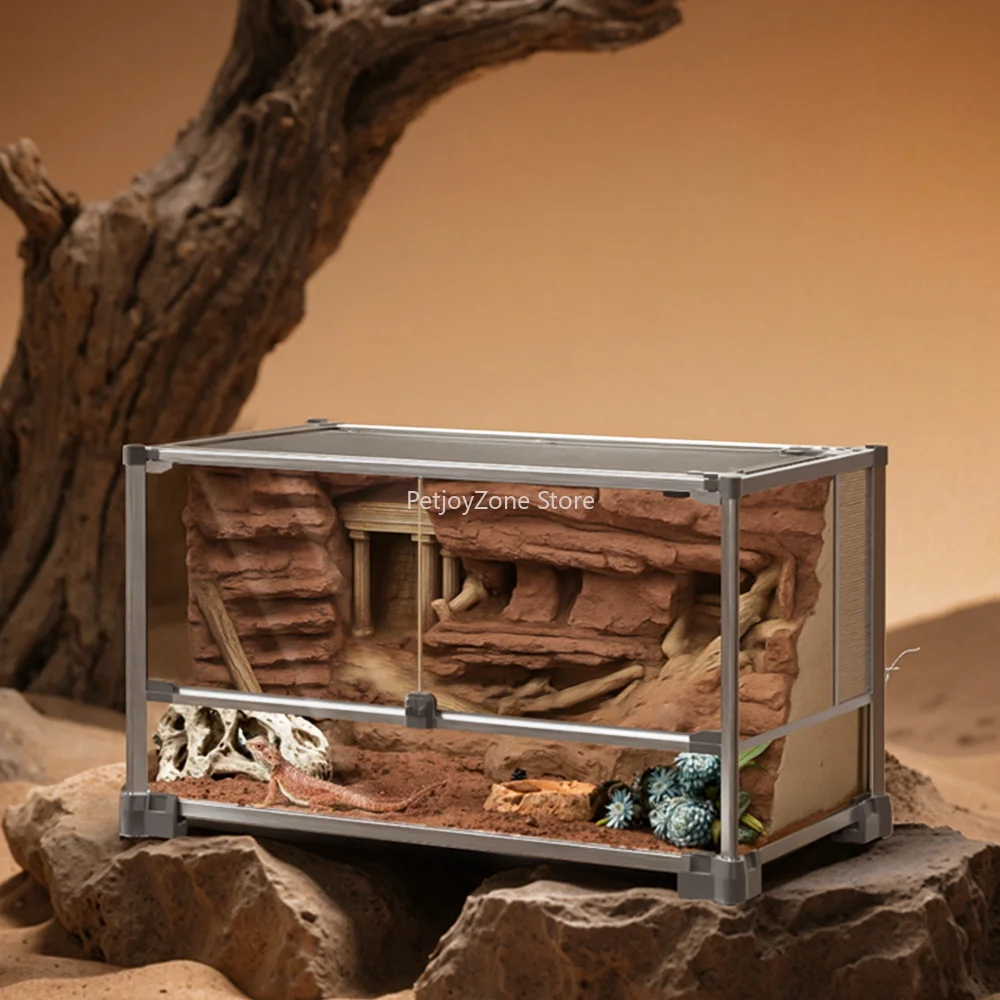 

Cleen Wholesale Large Glass Cage Reptile Tank Enclosure Terrarium For Bearded Dragon Lizard Snake And Turtle