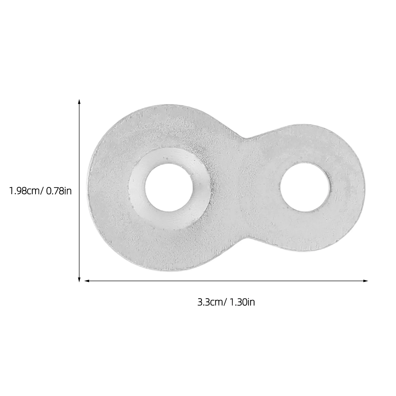 30 Pcs Hardware Connecting Piece 8 Shaped Figure Fastener Tabletop Artwork Mounting Tabs Figure For Desktop Connector Silver