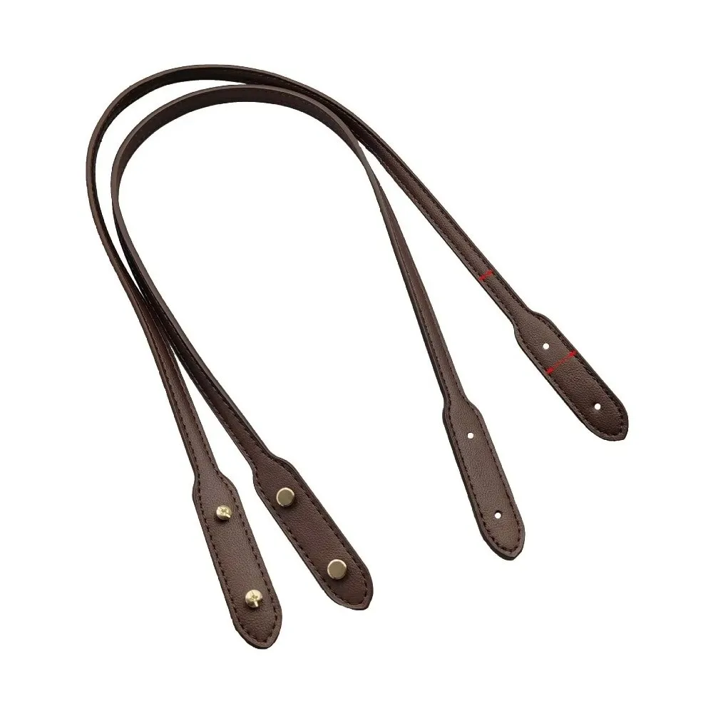 2pcs Portable 2pcs Bag Straps 73cm Length With Rivets Shoulder Bag Strap PU Leather Detachable Replacement Strap Bag Replacement