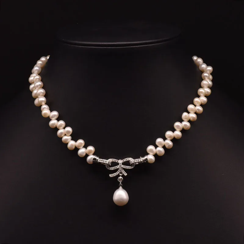 Natural Necklace, Vintage Woven Design, Spring/Summer Pendant, Pearl Jewelry