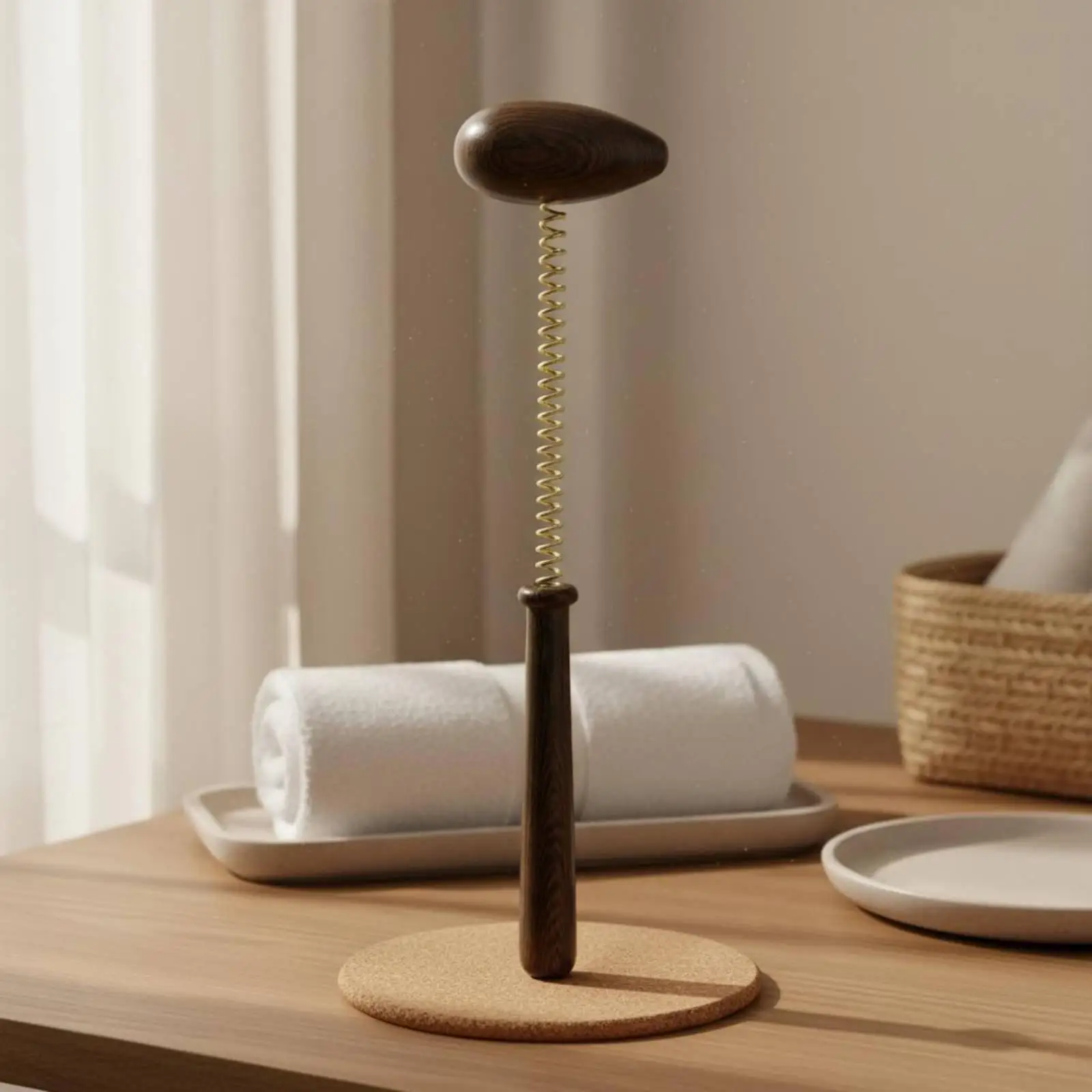 Massage Hammer Wood Grain Percussion Massager Deep Muscle Massage Device for Fitness Recovery and Pain Relief