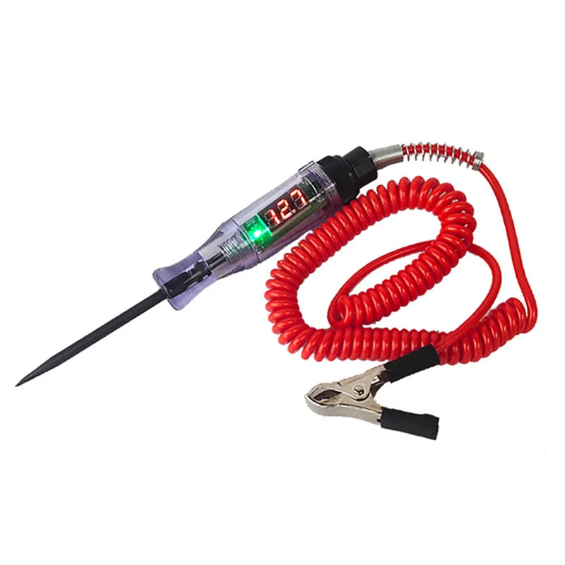 2024 Auto Vrachtwagen Voltage Circuit Tester Auto 12 V 24 V Gereedschap Auto Diagnostische Sonde Test Pen Gloeilamp elektrische Meten Pen Gereedschap