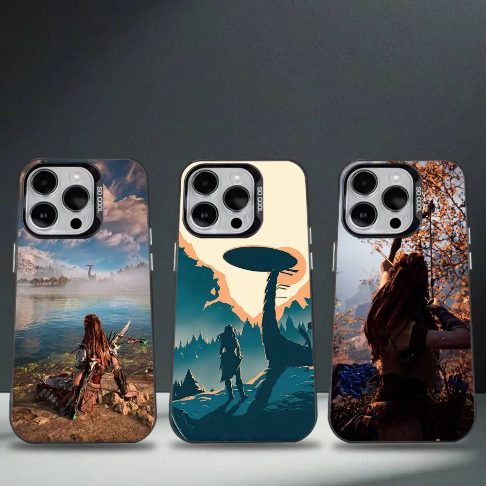

Horizon Zero Dawn Aloy Phone Case For iPhone 16,15,14,13,12,11,8,7,Pro,Max,Plus,Mini,XS,SE Anti Fall Black Matte Hard