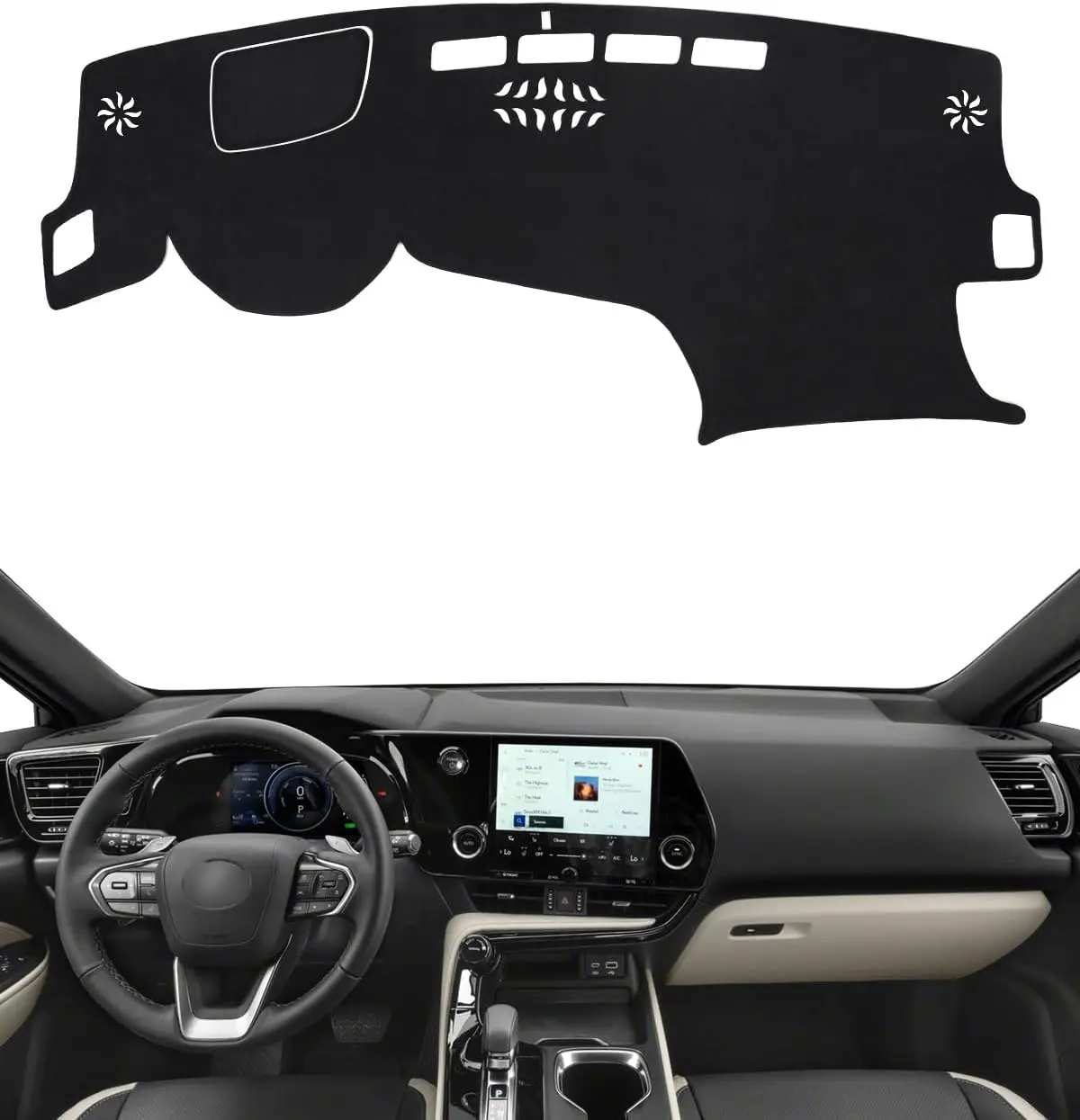

Dash Cover for 2022-2025 Lexus NX 250/ NX 350/ NX 350h/ NX 450h+ Accessories Black Flannel Dashboard Cover Mat Car Dashboard UV