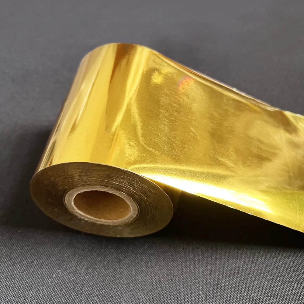 

Reddish Gold Foil Hot Stamping Foil Reflective Solid Golden Color Heat Transfer Film