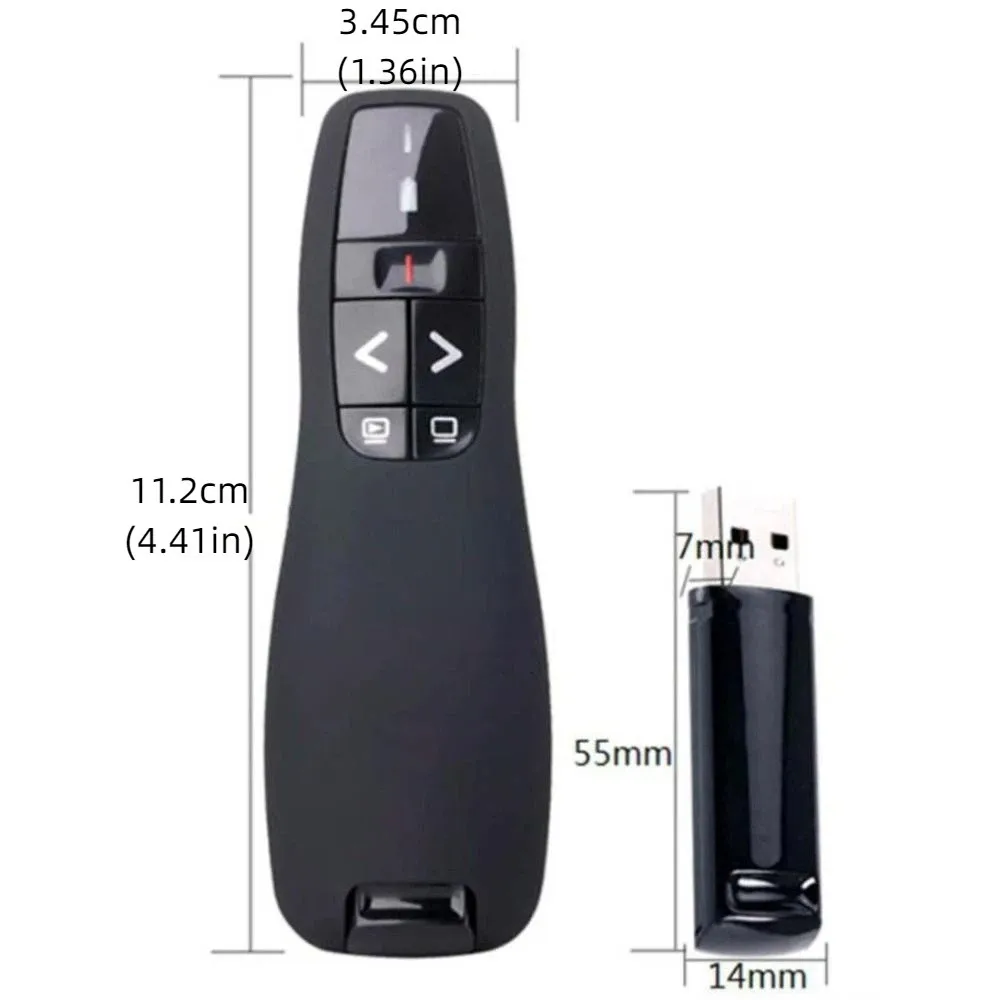Controllo USB Powerpoint Smart Presentatore Riunione Presentazione remota Puntatore laser con telecomando per presentatore wireless da 2,4 GHz