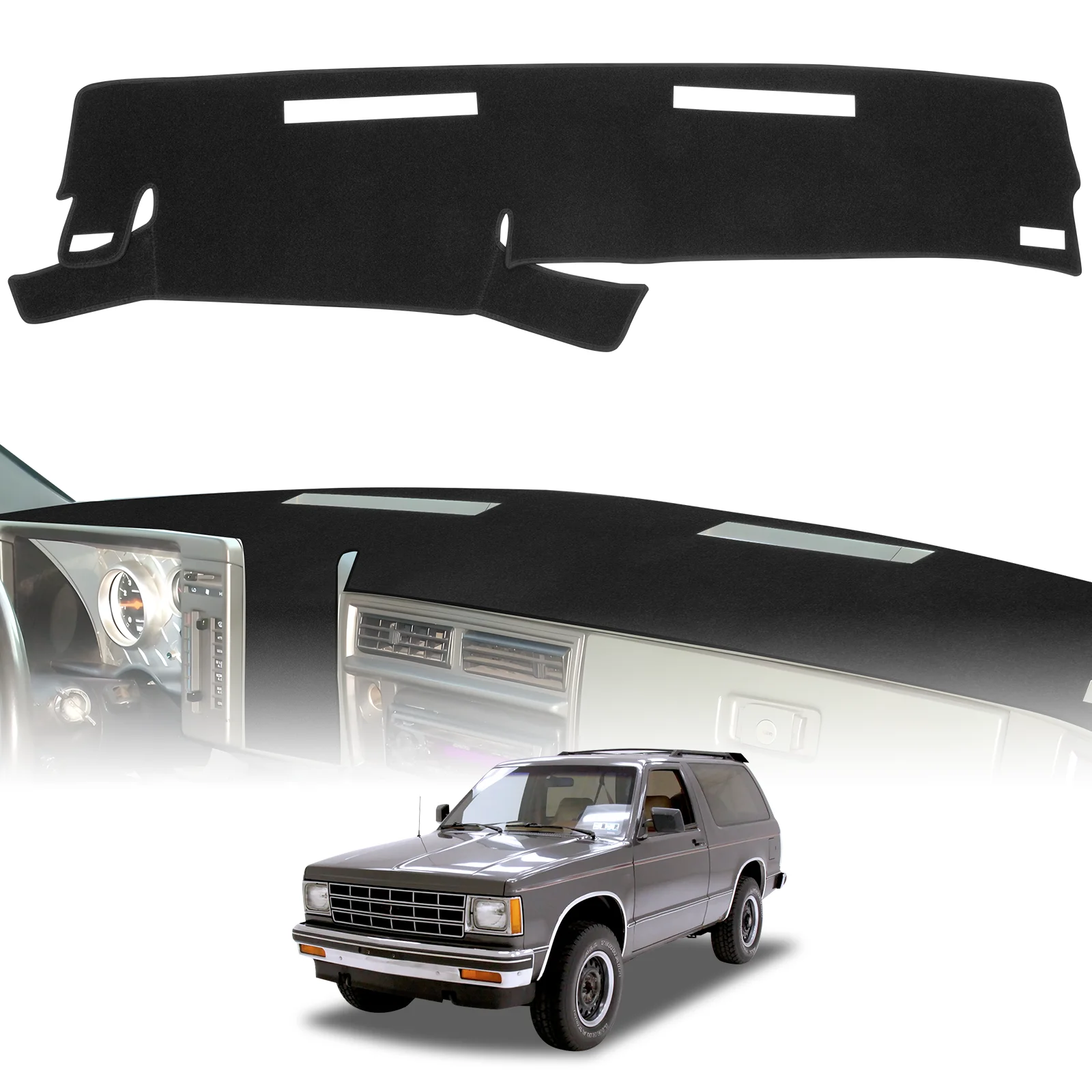 

Dashboard Cover Mat for 1986-1993 Chevy Chevrolet S10 Blazer for GMC S15 Jimmy Sonoma for 1991-1994 Oldsmobile Bravada Protector