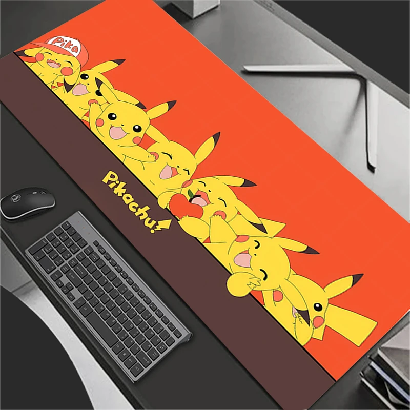 لوحة ماوس كبيرة ألعاب الكمبيوتر حصيرة مكتبية الحديثة الجدول لوحة المفاتيح الكمبيوتر المحمول السجاد XXL الألعاب P-Pokemons P-Pikachus Mousepad #1