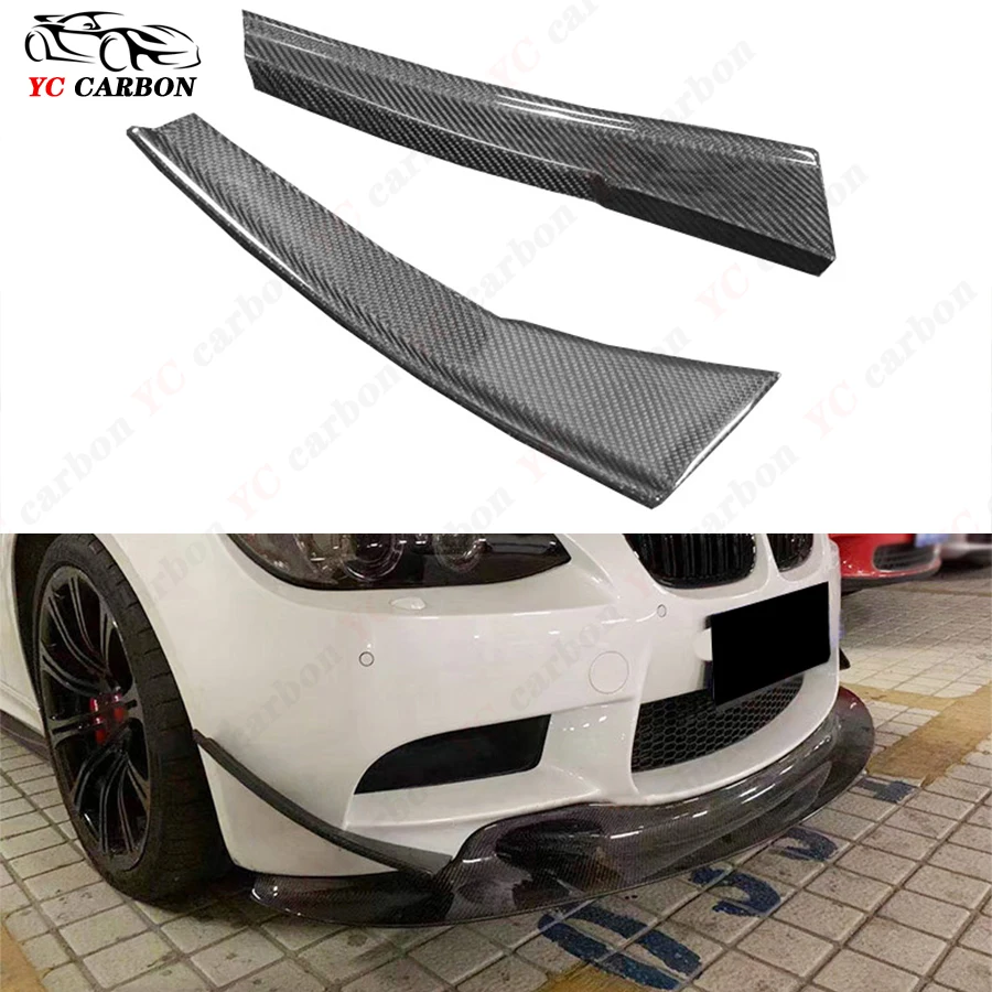 For BMW 3 Series M3 E92 E93 GT4Style High quality carbon fiberFog lamp frame under the front bumper vent Wind knife Body Kit