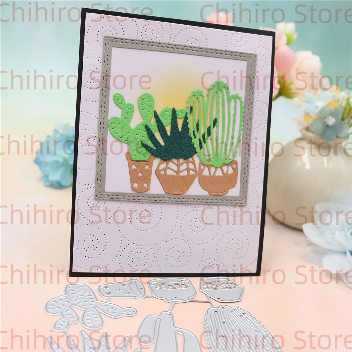 Cacti Cutting Dies New for Scrapbooking DIY Album Embossing Folder Paper Card Maker Template Stencils