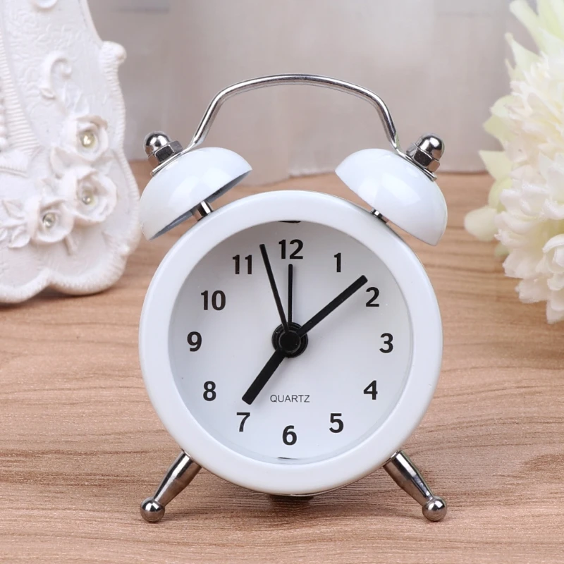 Portable Mini Round Alarm Clock, Desktop Table Clock, Bedside Clocks Decor, Drop Shipping