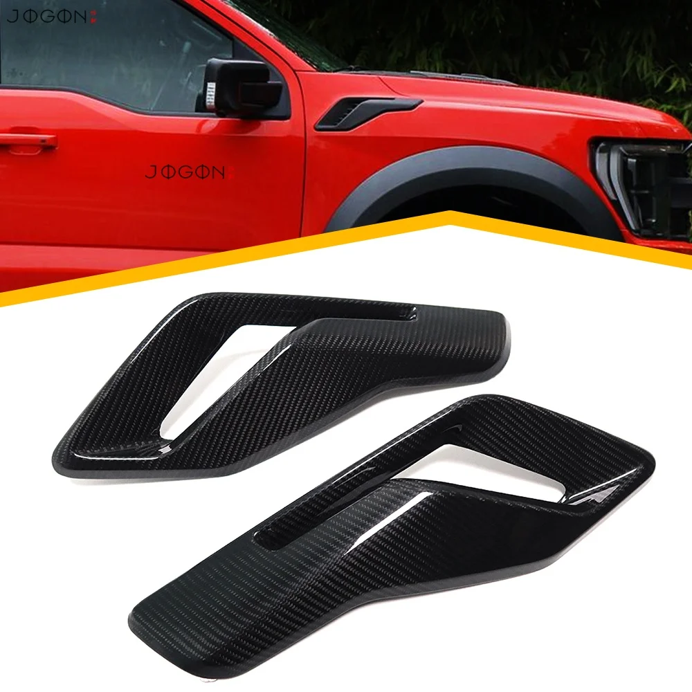 Cubierta de Ventilación de Aire para Guardabarros de Automóvil, 100% Fibra de Carbono Real, para Ford F-150 Raptor R Crew Cab Pickup 2021-2026