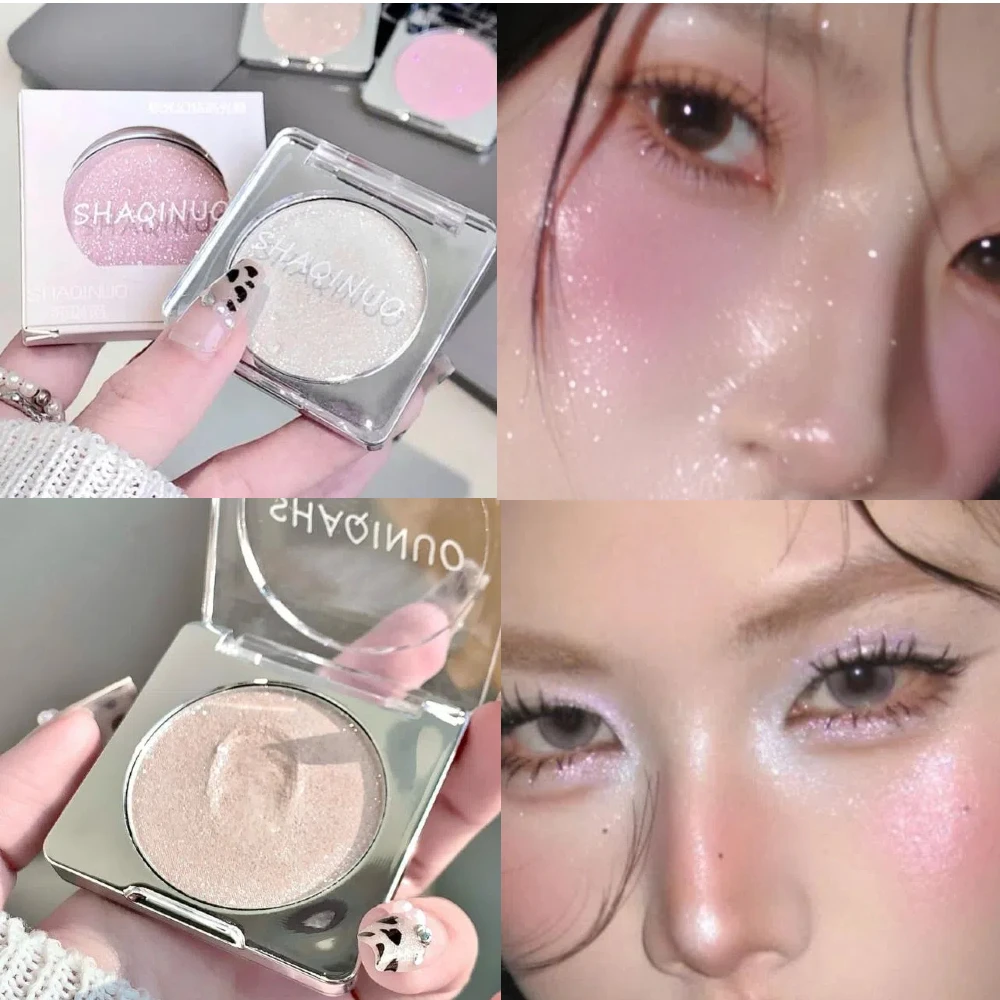 Monochrome Glitter Highlighter Contour Brighten Face Body Sparkle Shimmer High Gloss มันฝรั่งบด Diamond High Light Palette