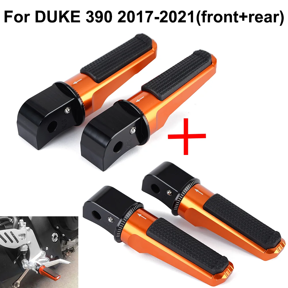 For KTM 1290 SUPERDUKE SUPER DUKE 1290 R GT 2016-2020 Front Rear Foot Pegs Pedal Footrest Set