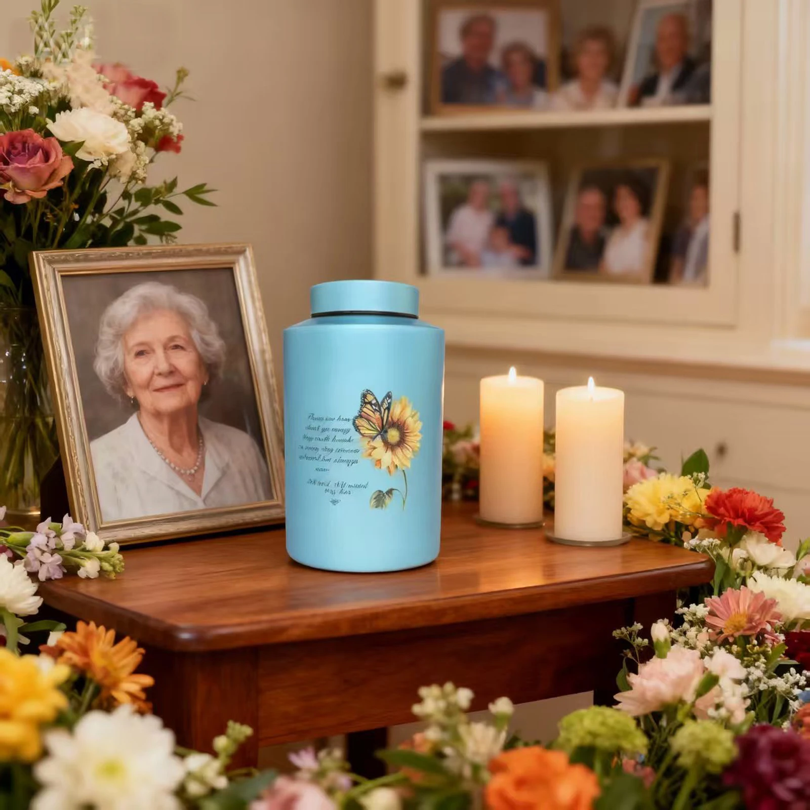 جرار حرق كبيرة لرماد الذكور والإناث البالغين، جرة زخرفية تصل إلى 220 رطل للرجال والنساء مع حقيبة مخملية #1