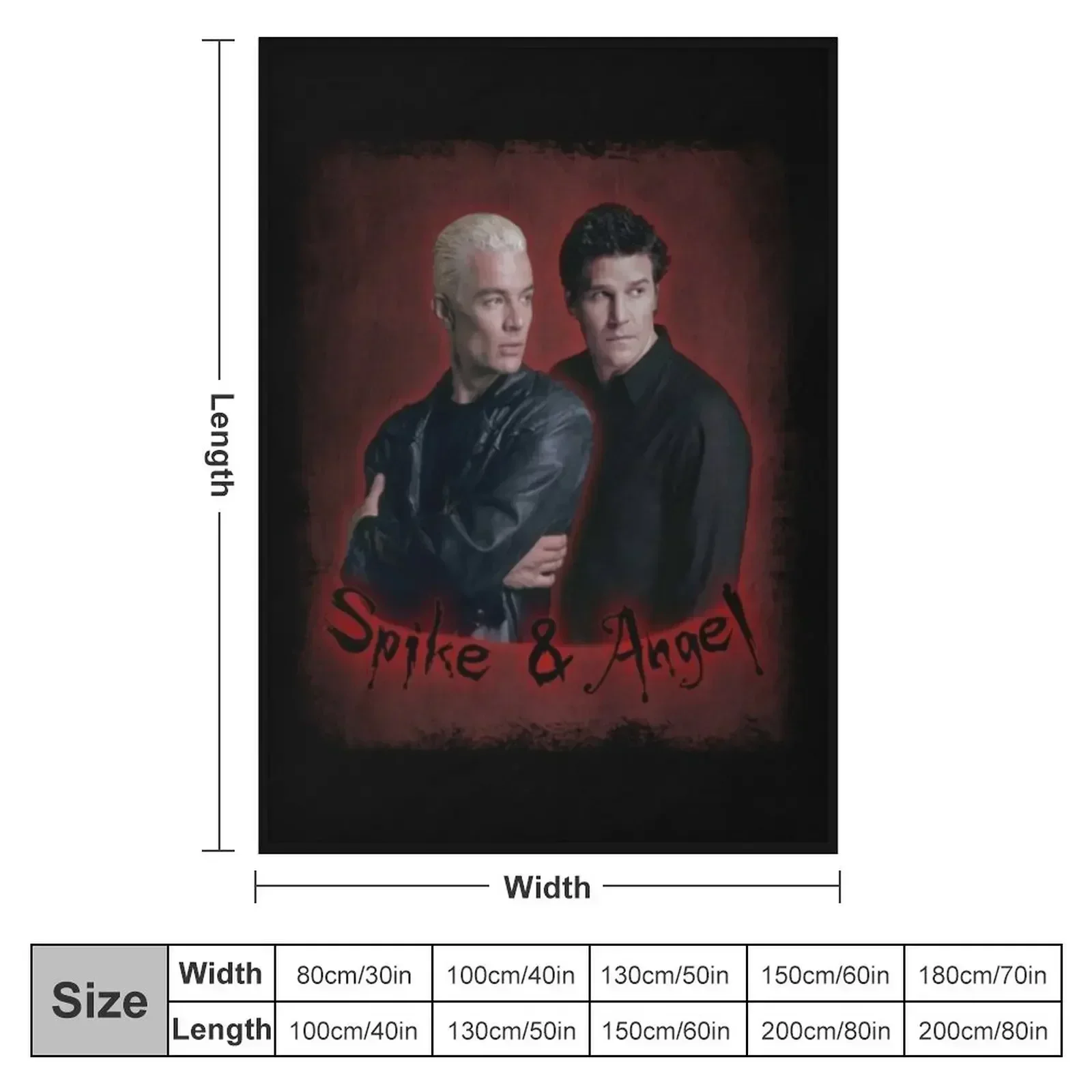 New Buffy, Spike & Angel Vintage Look Throw Blanket Decoratives anime halloween Custom Blankets