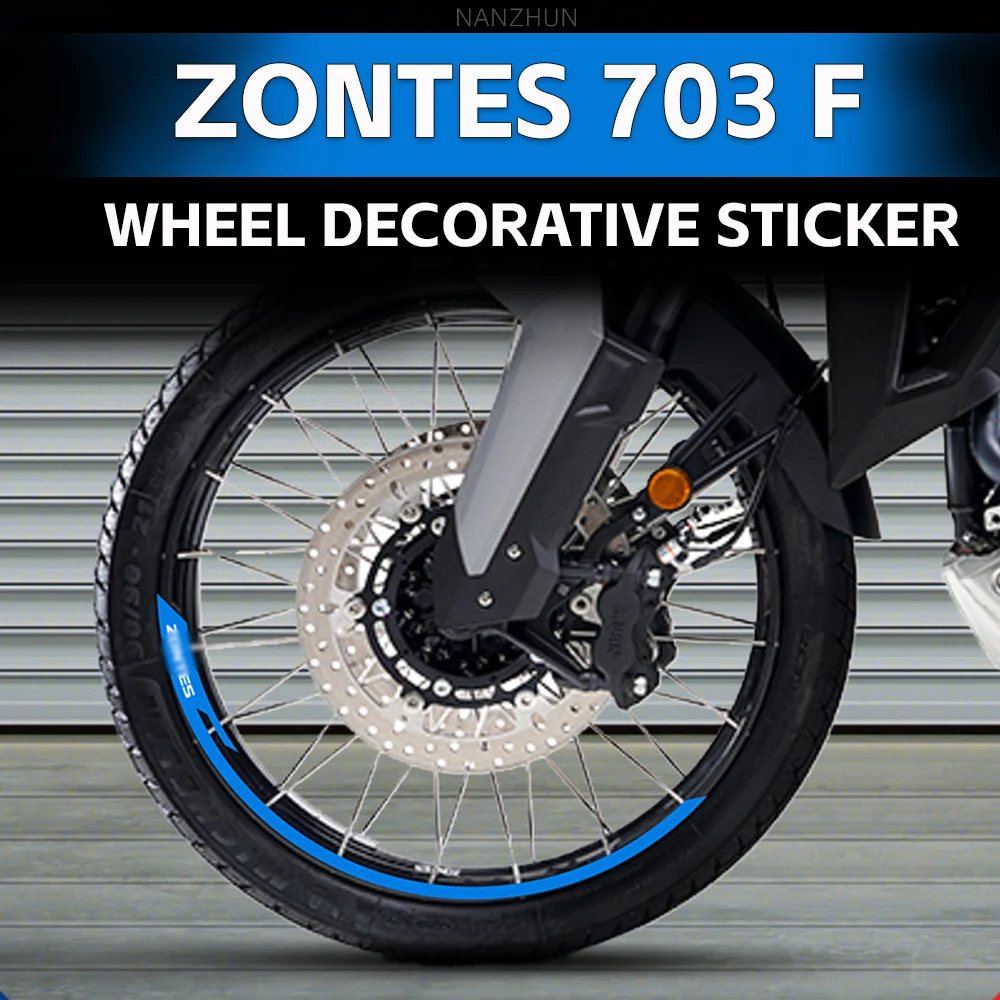 

For Zontes 703F 703 F F703 F 703 2024-2025Reflective Motorcycle Wheel Stickers Rim Stripes Hub Decal Tape Accessorise Waterproof