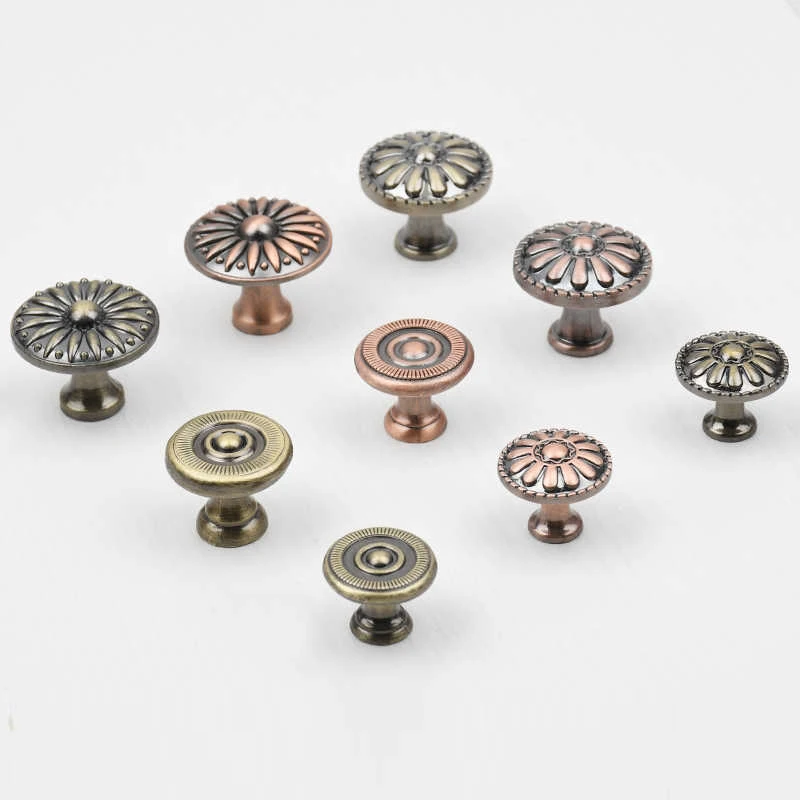 

1PCS Modern Minimalist Drawer Bedside Table Single Hole Handle New Chinese Antique Bronze Cabinet Wardrobe Door Handle