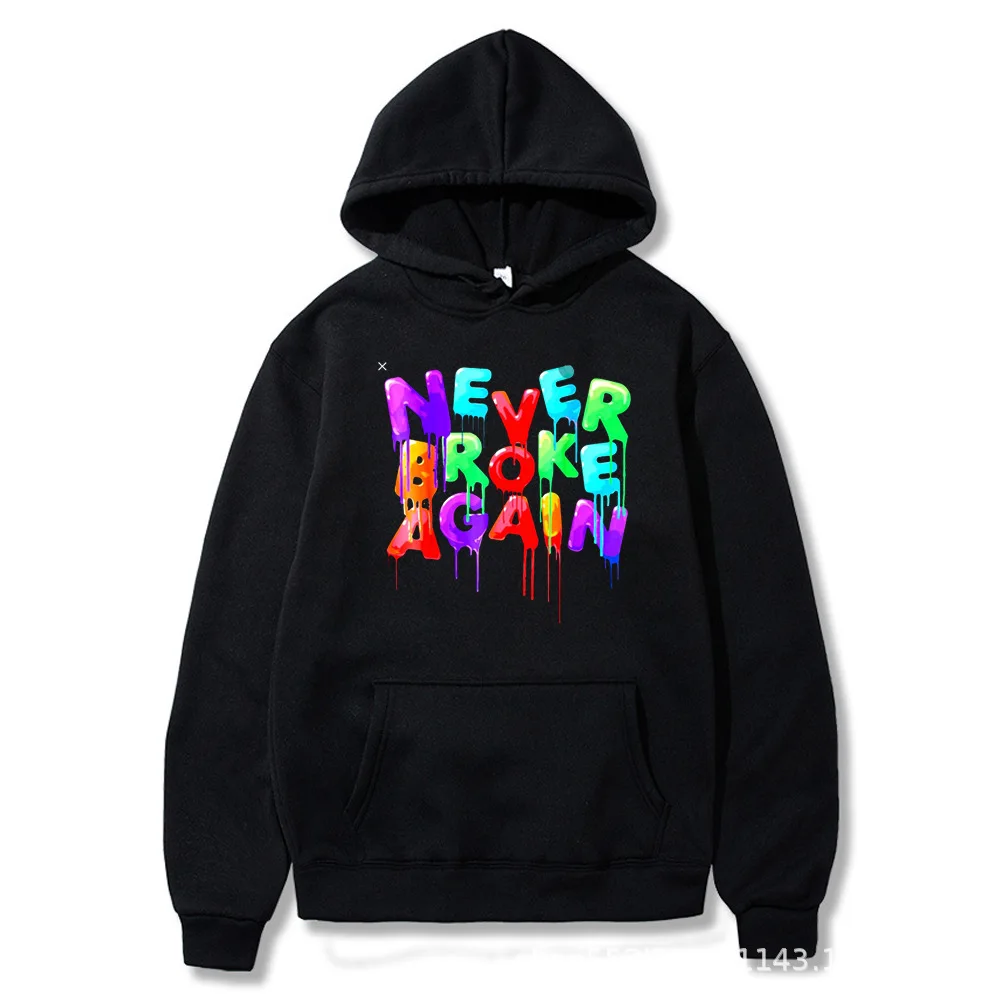 

Women Men Unisex Hoodies Never Broke Again Graphic Printing Hooded Fleeced Multi-colors Streetwear Campus Chic Comfortable S-3XL