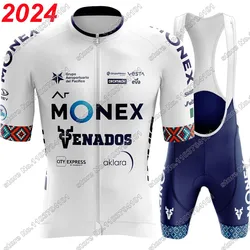 Pro Race Ar-Monex 2024 Cycling Jersey Set Mexico Clothing Short Sleeve Bicycle Shirt Road Bike Suit MTB Wear Shorts Maillot