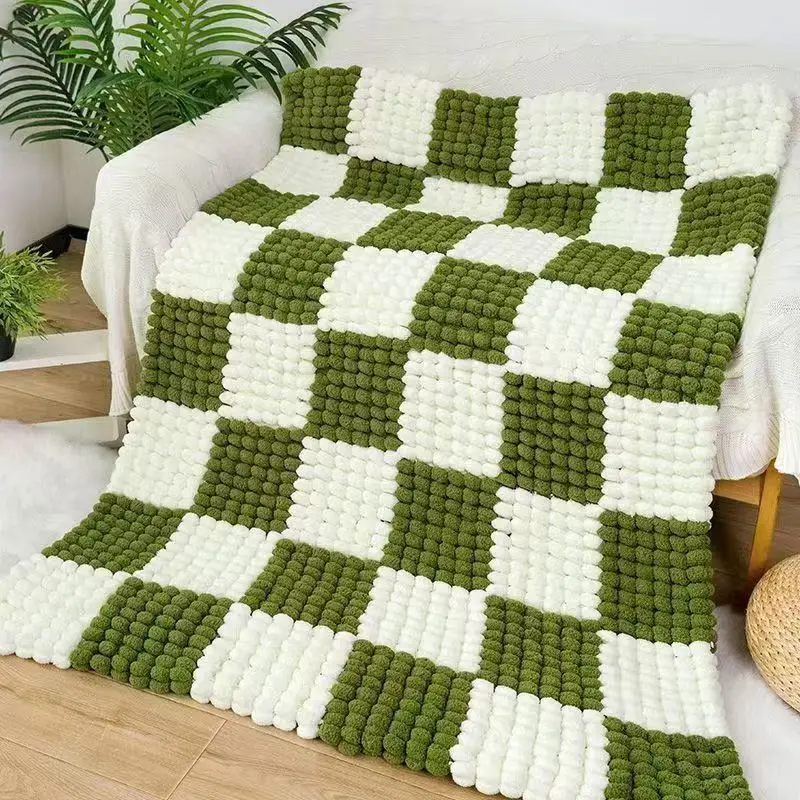 Handmade DIY Ball Yarn Blanket Scarf Plush Woolen Couch Throw Cushion Weaving Kit Soft Cozy Winter Warmth Fashion Accessories