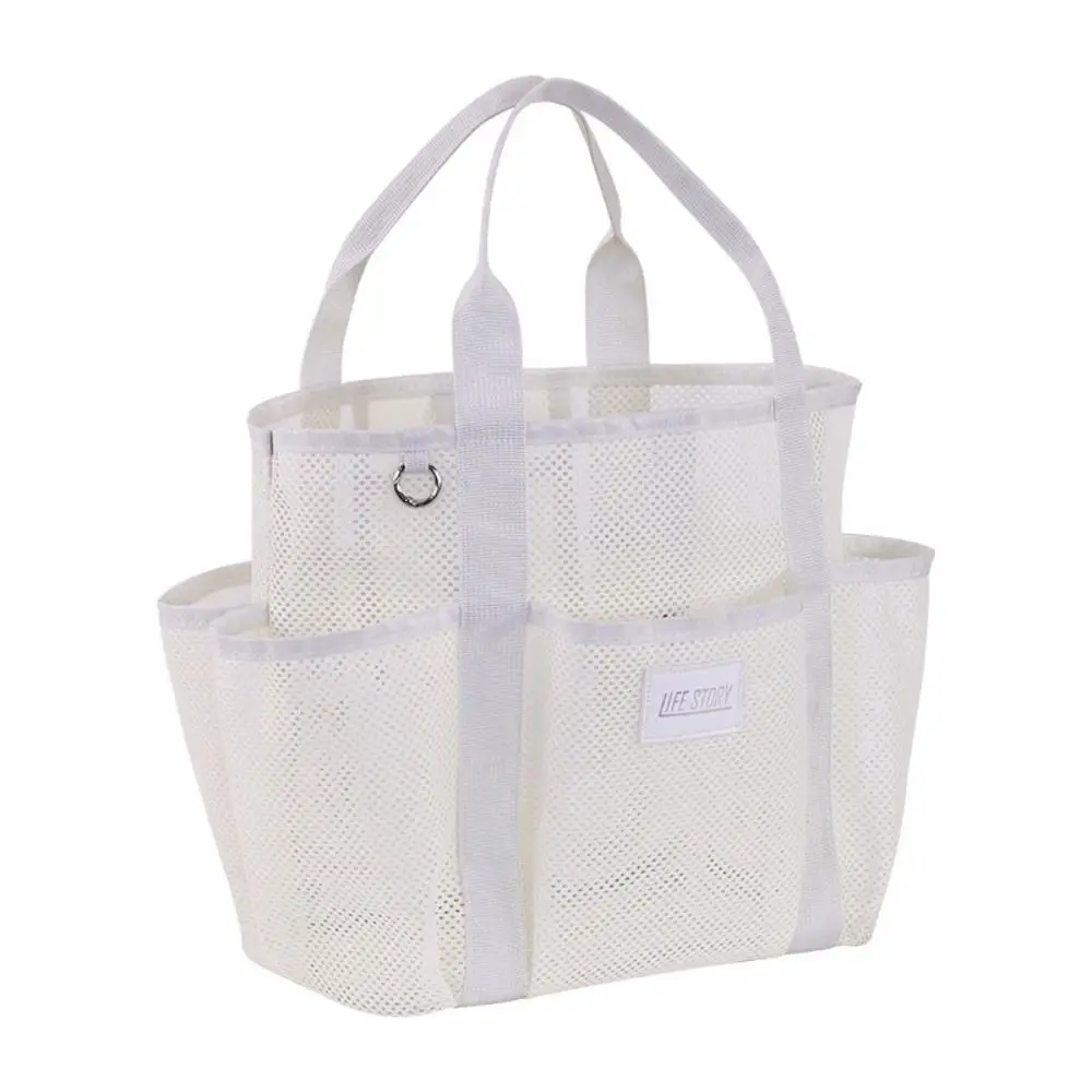 Multi Functional Pockets Mesh Beach Bag Internal Compartments Multi-level Zoning Large Beach Tote Bag Large Capacity