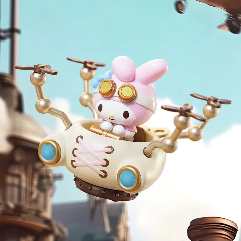 Urocza Figurka Niespodzianka Hello Kitty My Melody Kuromi Cinnamoroll, Autentyczna, Modna Seria Steampunk, Prezent Świąteczny