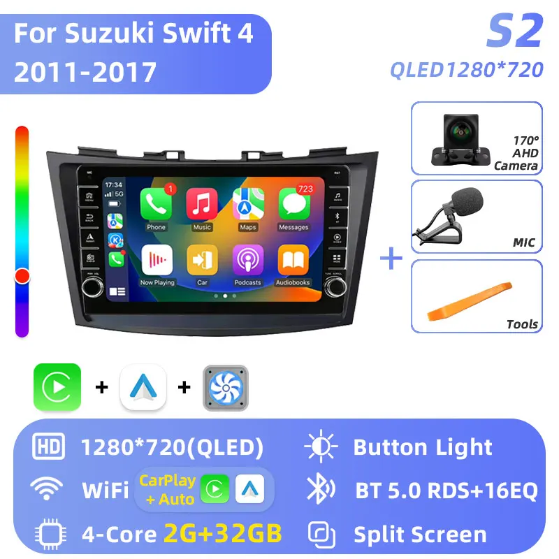 Android 16 Autoradio Stereo Voor Suzuki Swift 4 2011 2012 2013 2014-2016 Multimedia Video Player 2 Din auto Audio G Stereo Audio