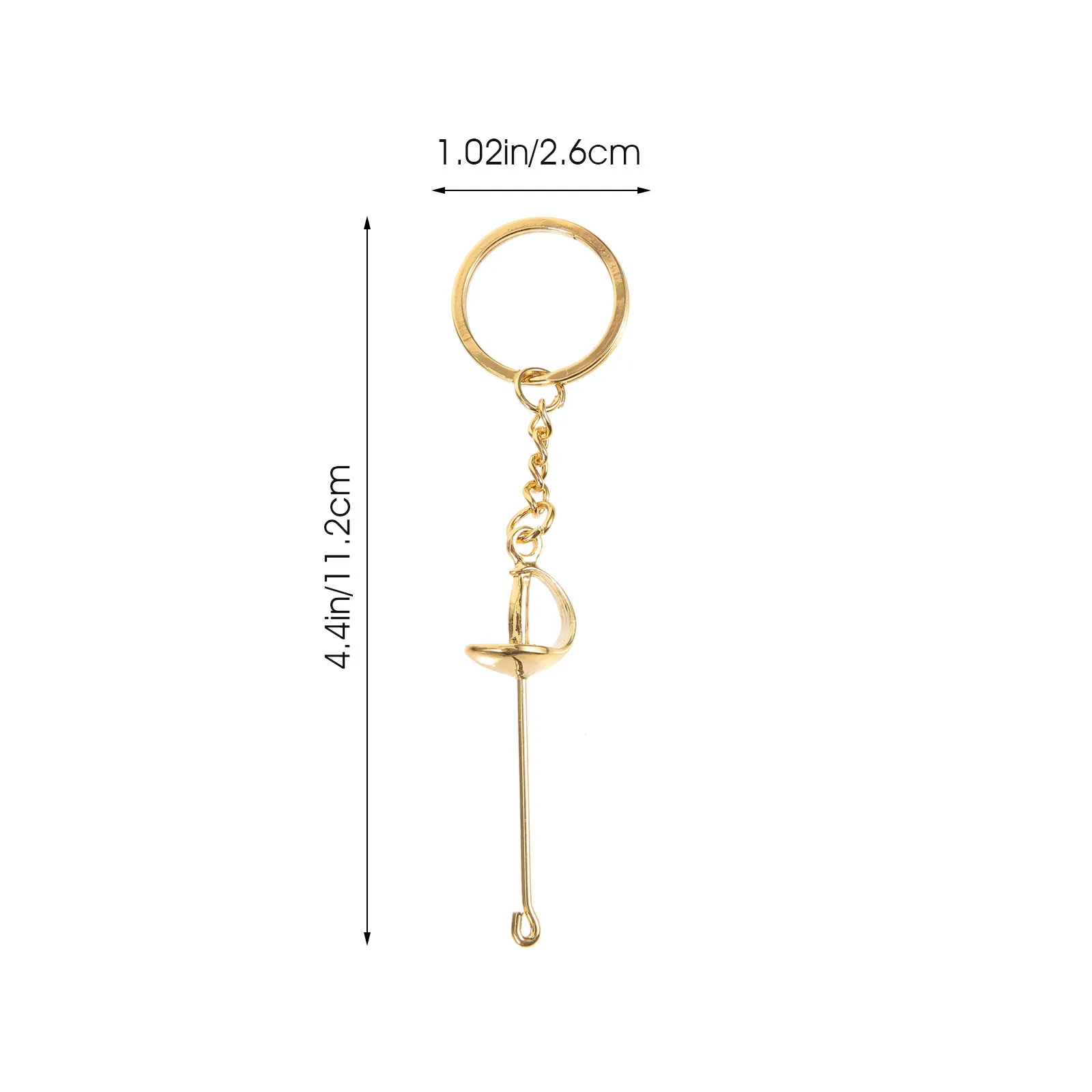 Decorative Fencing Keychain Stylish Metal Pendant for Backpack Bag Car Key Personalized Hanging Ornament Unique Gift