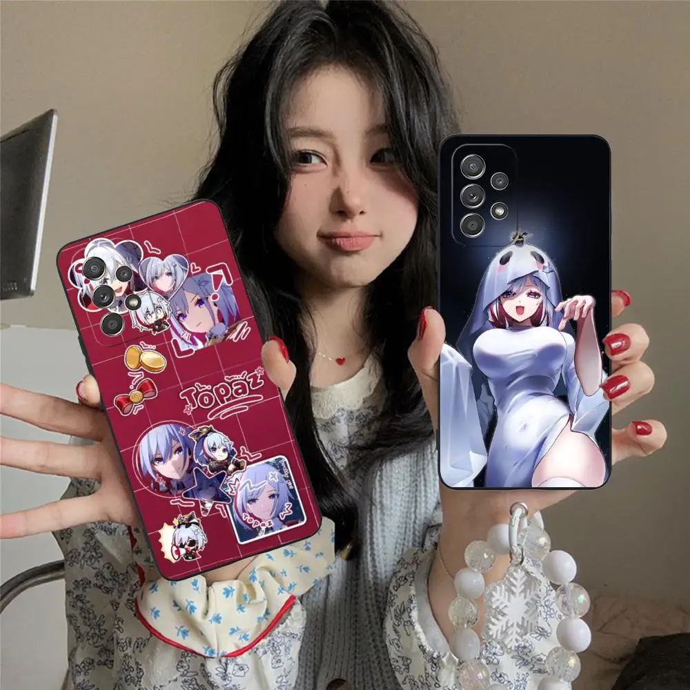 HSR Topaz Phone Case for Samsung Galaxy M55 54 42 35 34 33 32 23 22 15 14 13 12 F55 5G Soft TPU Shockproof Cover