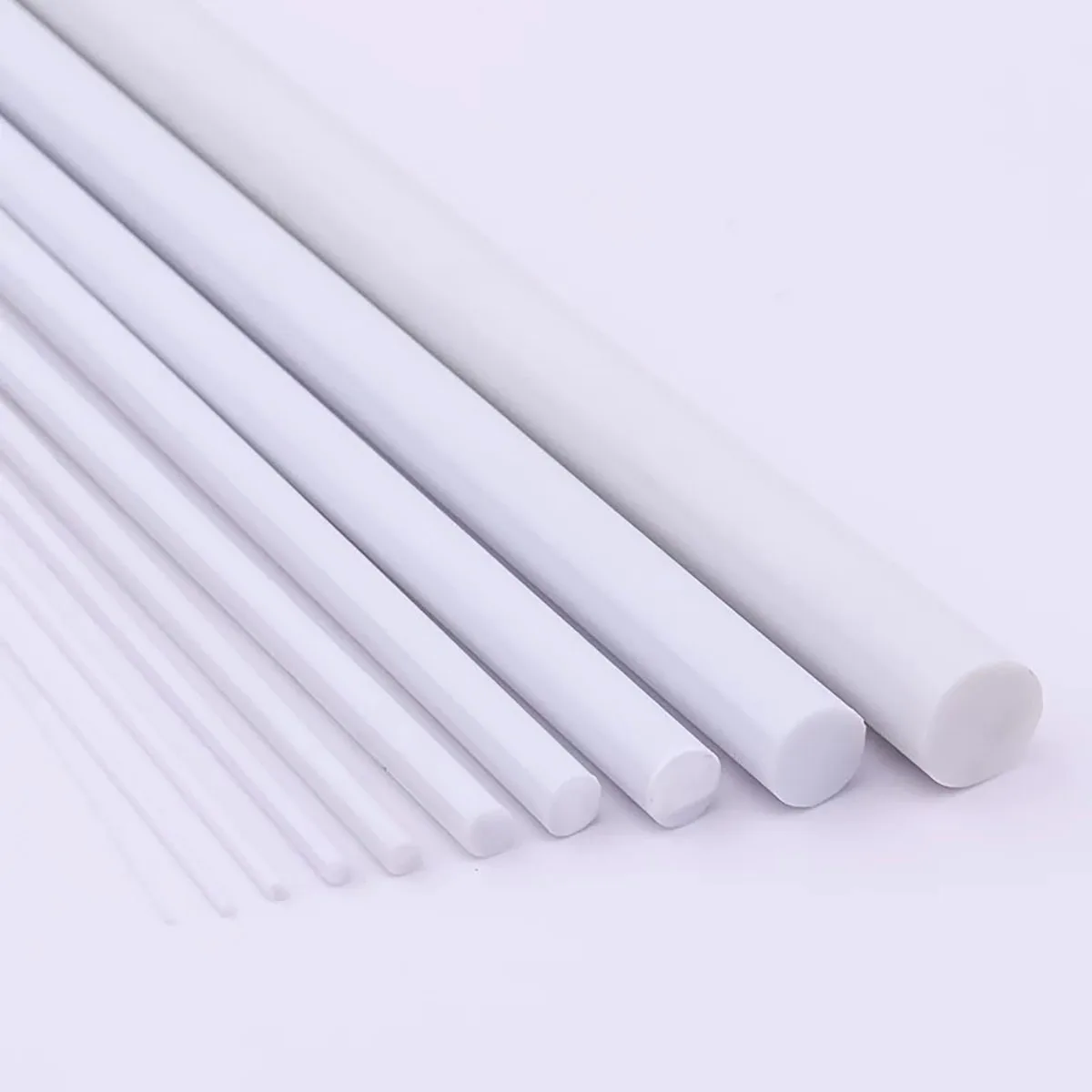 DIY Sand Table Model Material, Plastic Solid Stick for Model Modification, Multiple Sizes Available Solid ABS Round Rod,