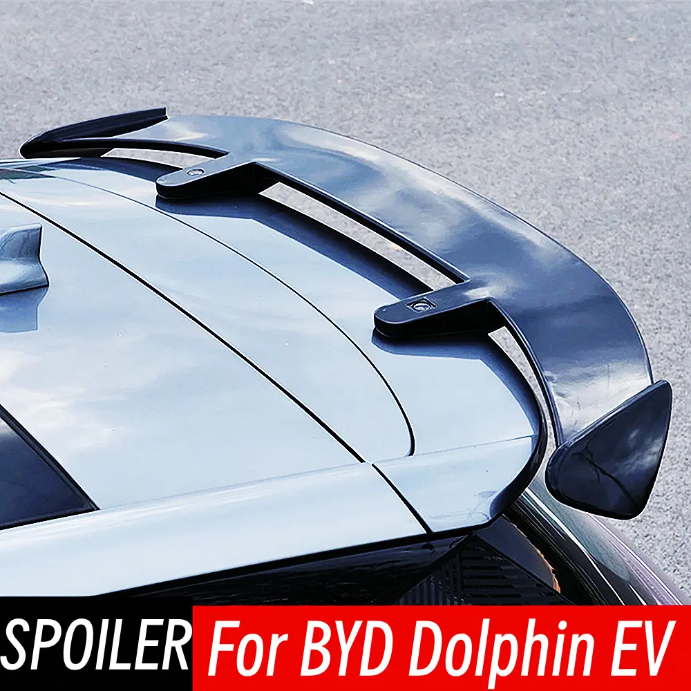 

For BYD Dolphin EV ABS Plastic Universal Bodykit Rear Roof Trunk Lid Black Carbon Spoiler Wings Car Exterior Tuning Accessories