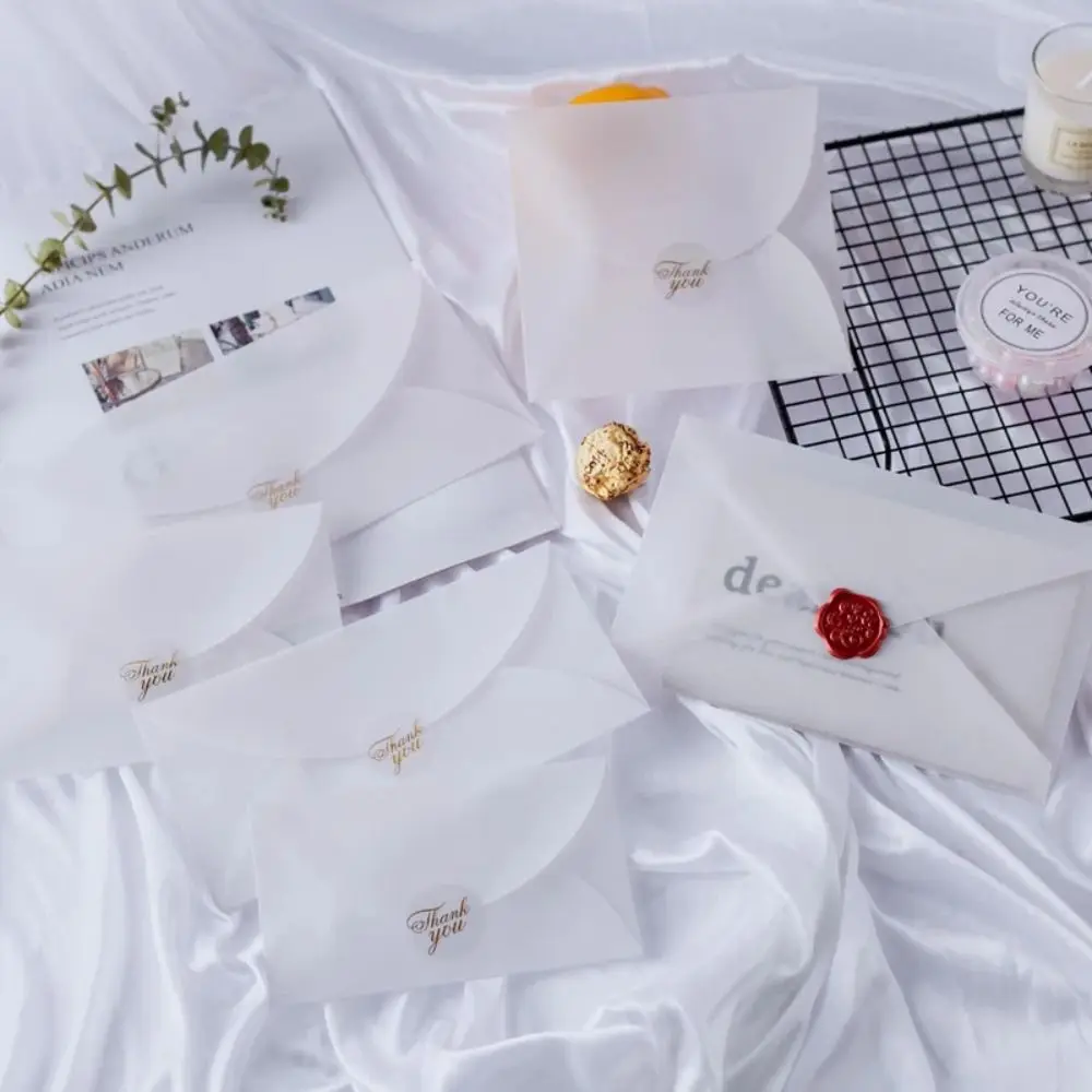 

100 шт./лот, пустой полупрозрачный конверт, открытки, европейская подарочная коробка, упаковочная сумка, деловые буквы, открытка для сообщений