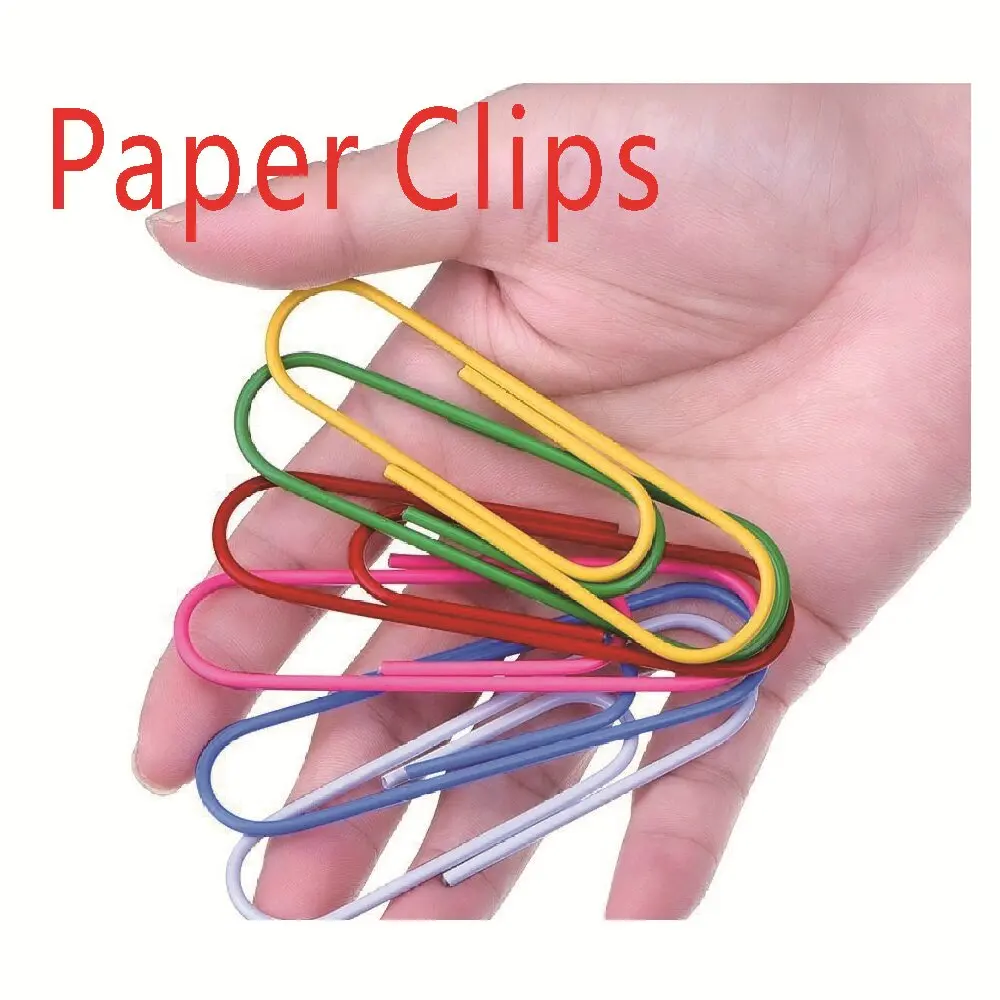 Bookmark Metal Color Paper Clip Stainless Steel File Folder Colour Binder for Data Storage Stationery Supplies