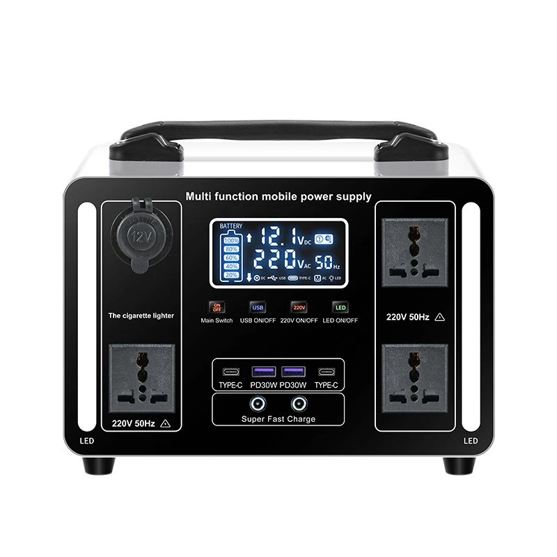 

Блок питания для быстрой зарядки C-типа, 252 Втч, литиевая солнечная батарея, 500 Вт, 1000 Вт, солнечный блок питания для питьевой воды