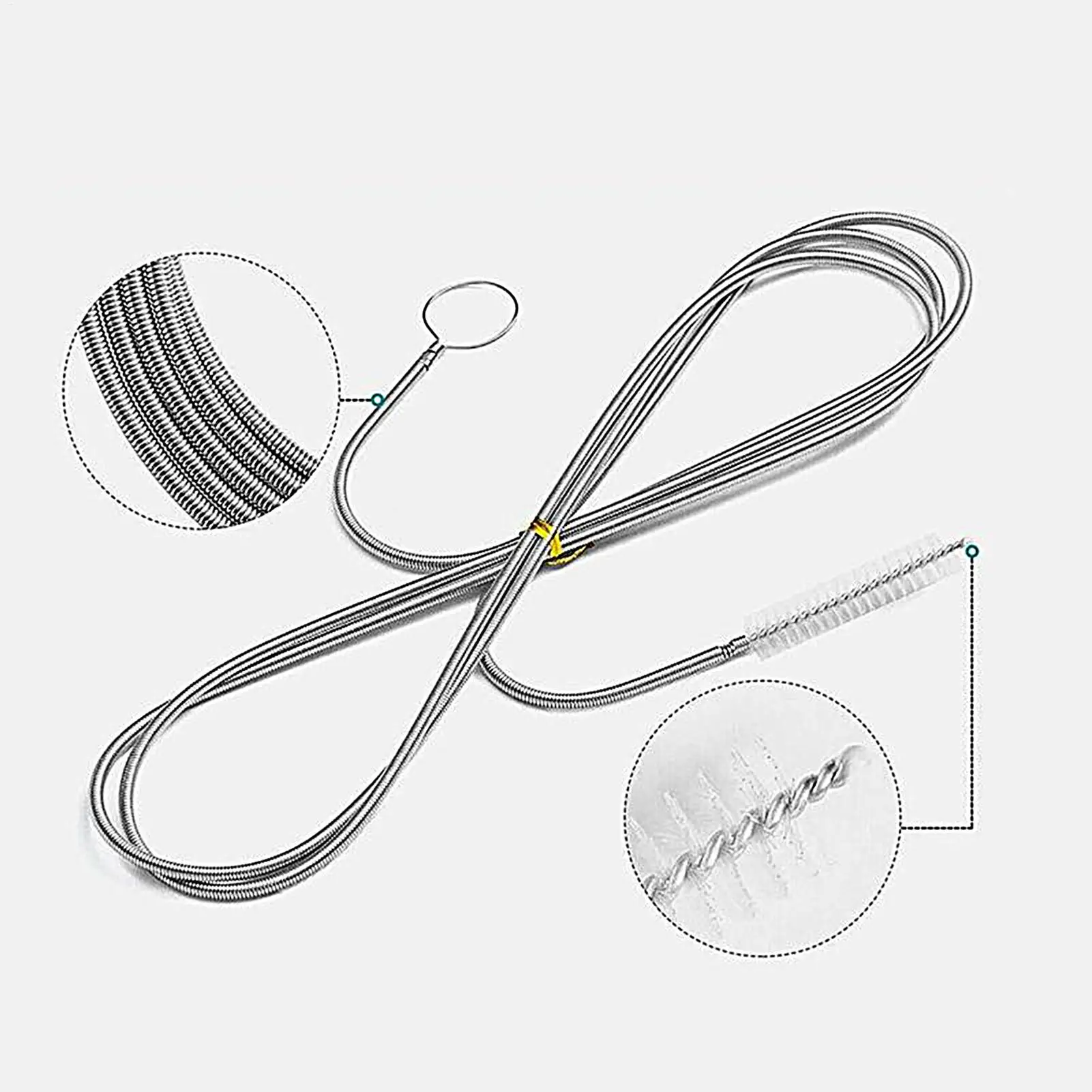 150cm Car Sunroof Drainage Hole Dredger Door Pipeline Cleaning Brush Oil Tank Drainage Pipe Plugging Special Cleaning Tool