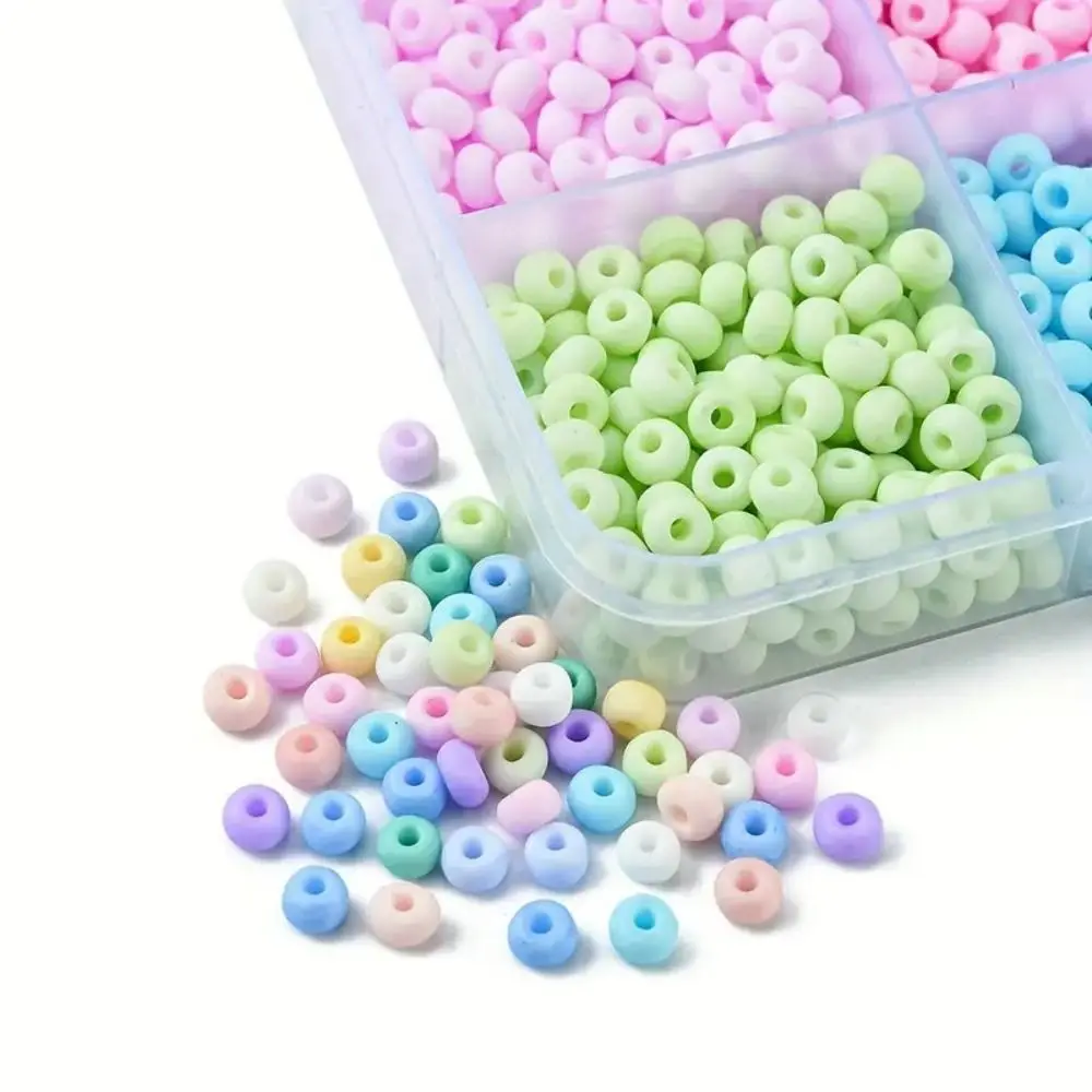NUOVE perline per creazione di gioielli di dimensioni da 3 mm, colore caramella, set di perline per semi fai da te, creazione di perline di forma regolare