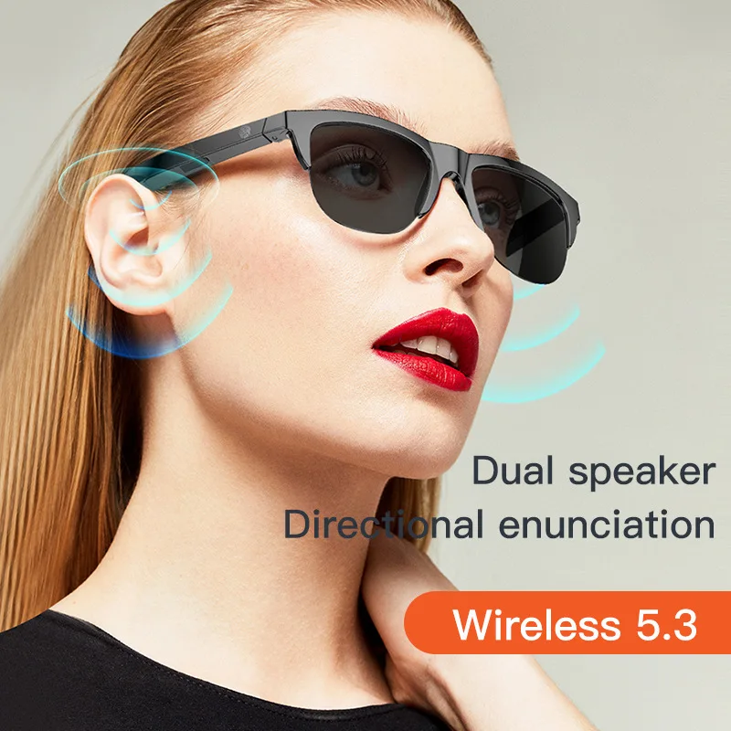 Bluetooth Glasses  Wireless Headphone For Men Women UV400 Protection Smart Sunglasses Lense 2024 Holiday Gift