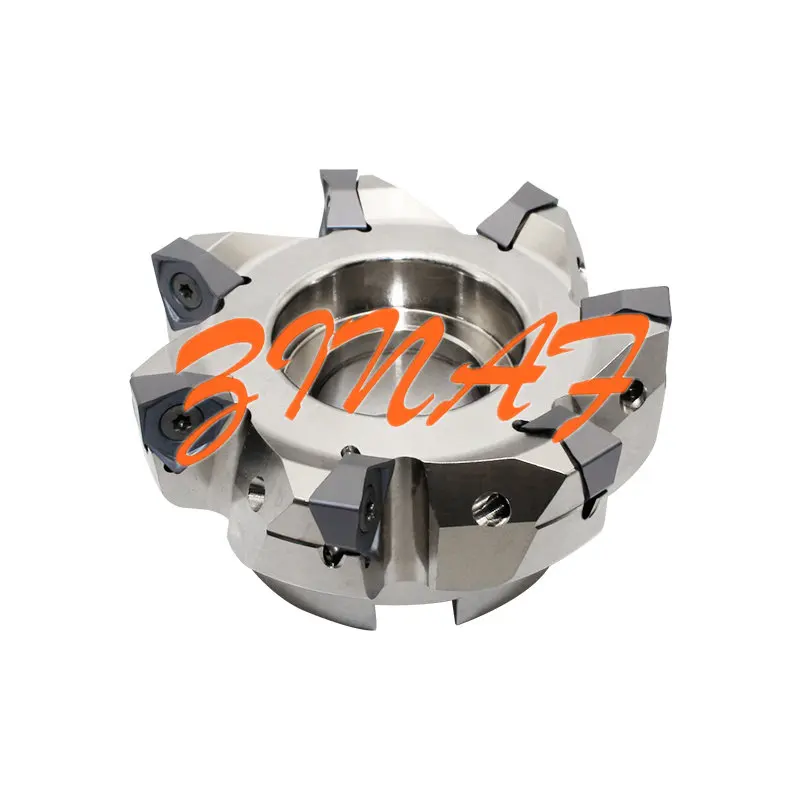 MFWN90 degree MFWN90100R--32-7T double-sided hexagonal plane heavy cutting milling cutter disk WNMU080608 carbide insert