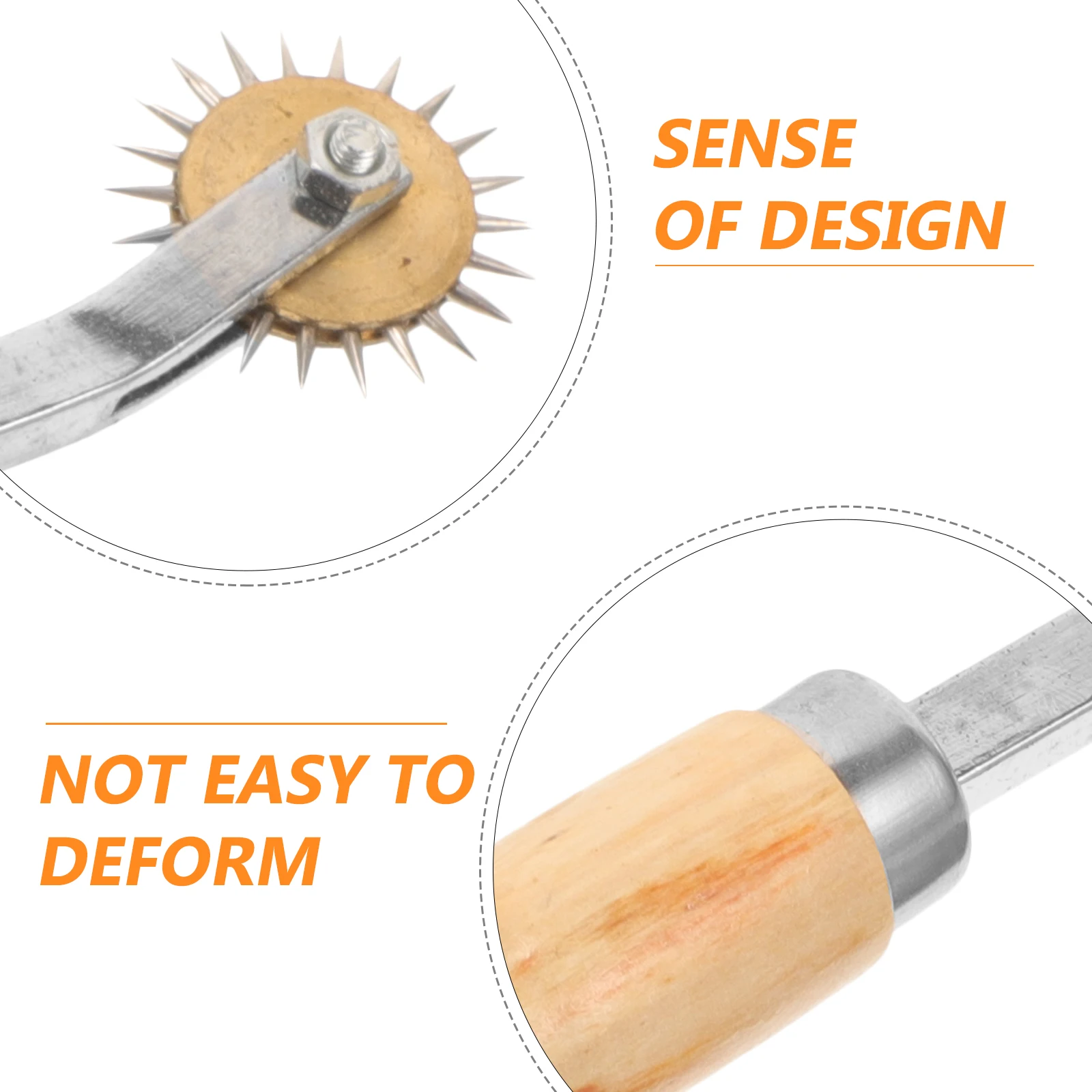 

4pcs Tracing Wheel Craft Sewing Tool Wooden Handle Needle Point Stitch Marking Spacer For Fabric Canvas Denim Tarpaulin