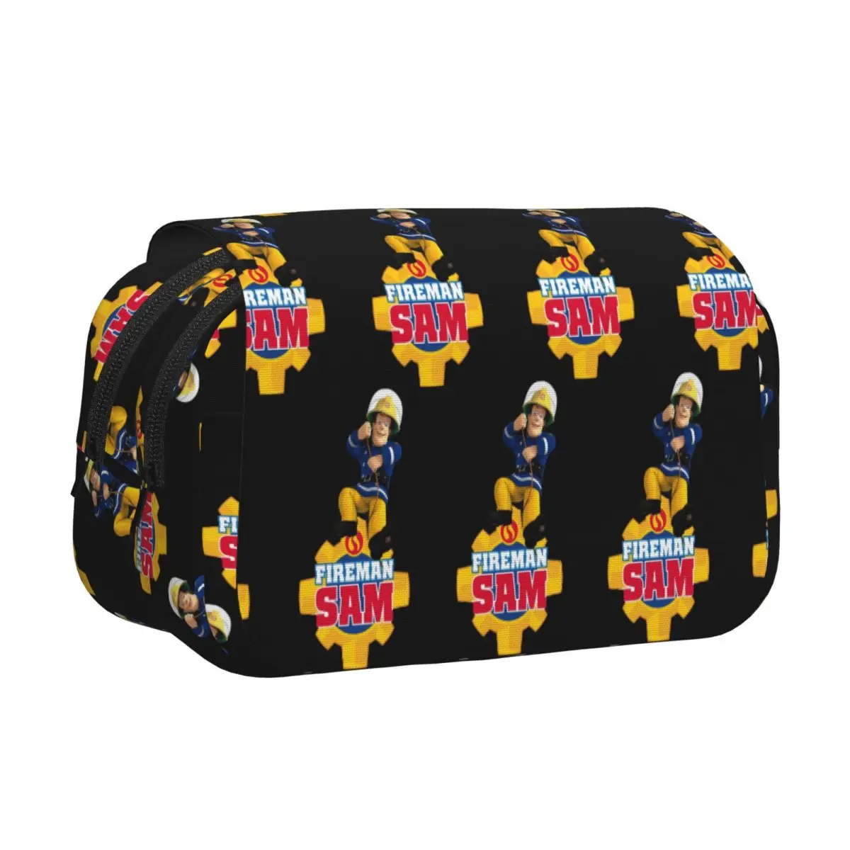 Cartoon Firefighter Fireman Sam Pencil Case Pen Holder Hard Shell Leather Large Capacity Pen Box Pencil Bag for Kids School