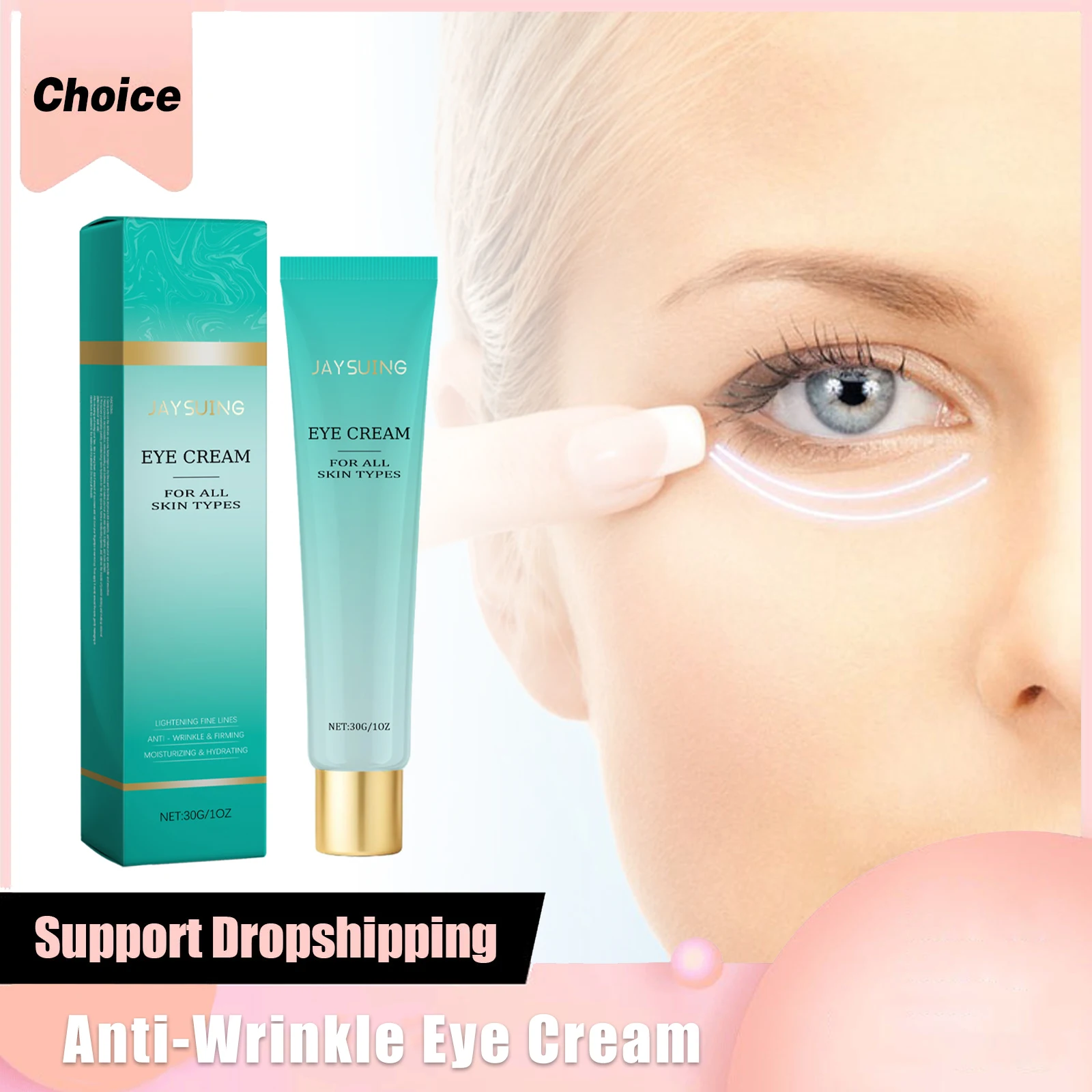 

Anti-Aging Eye Cream with Retinol Hyaluronic Acid Reduce Wrinkles Dark Circles Puffiness Brighten Skin Hydrating Under Eye Gel