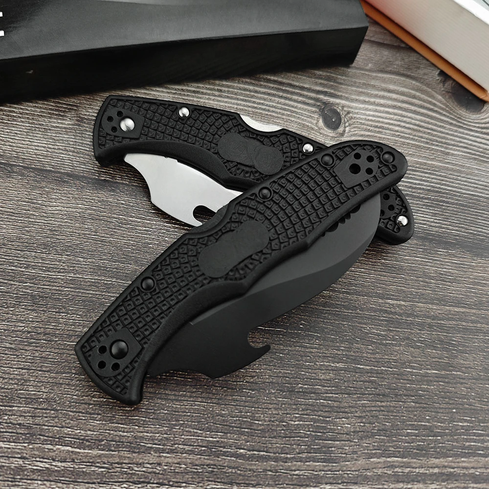 C-12S Tactical Folding Knife D2 Steel Blade Nylon Fibre Handle Camping Survival Hunting Multi-purpose Pocket Knife EDC Tools