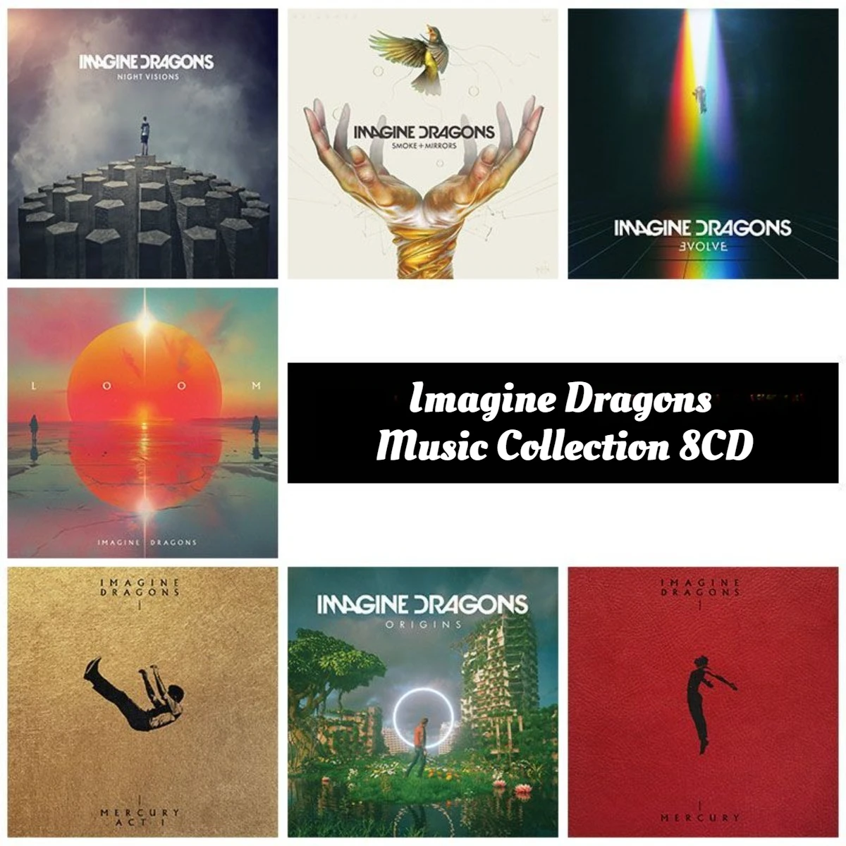 

Imagine Dragons Pop Rock Music 8CD Collection Lossless Recorded Discs Disc Only No Cover Ideal for Music Lovers