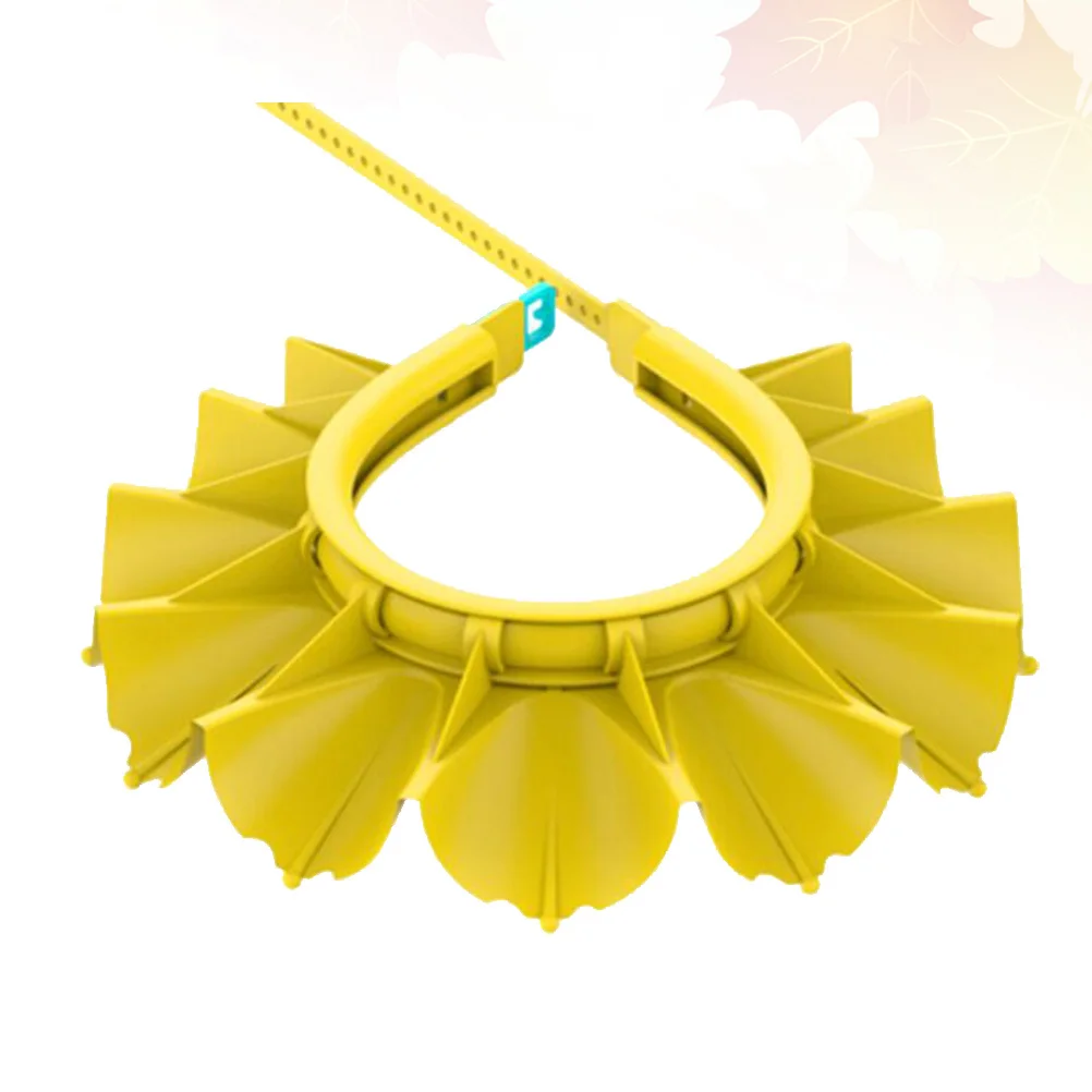 

Защита для ушей для детского душа, регулируемая детская водонепроницаемая желтая шапочка для шампуня, шапочка для ванны, шапочка для мытья волос для детского душа, шапочка для купания младенцев