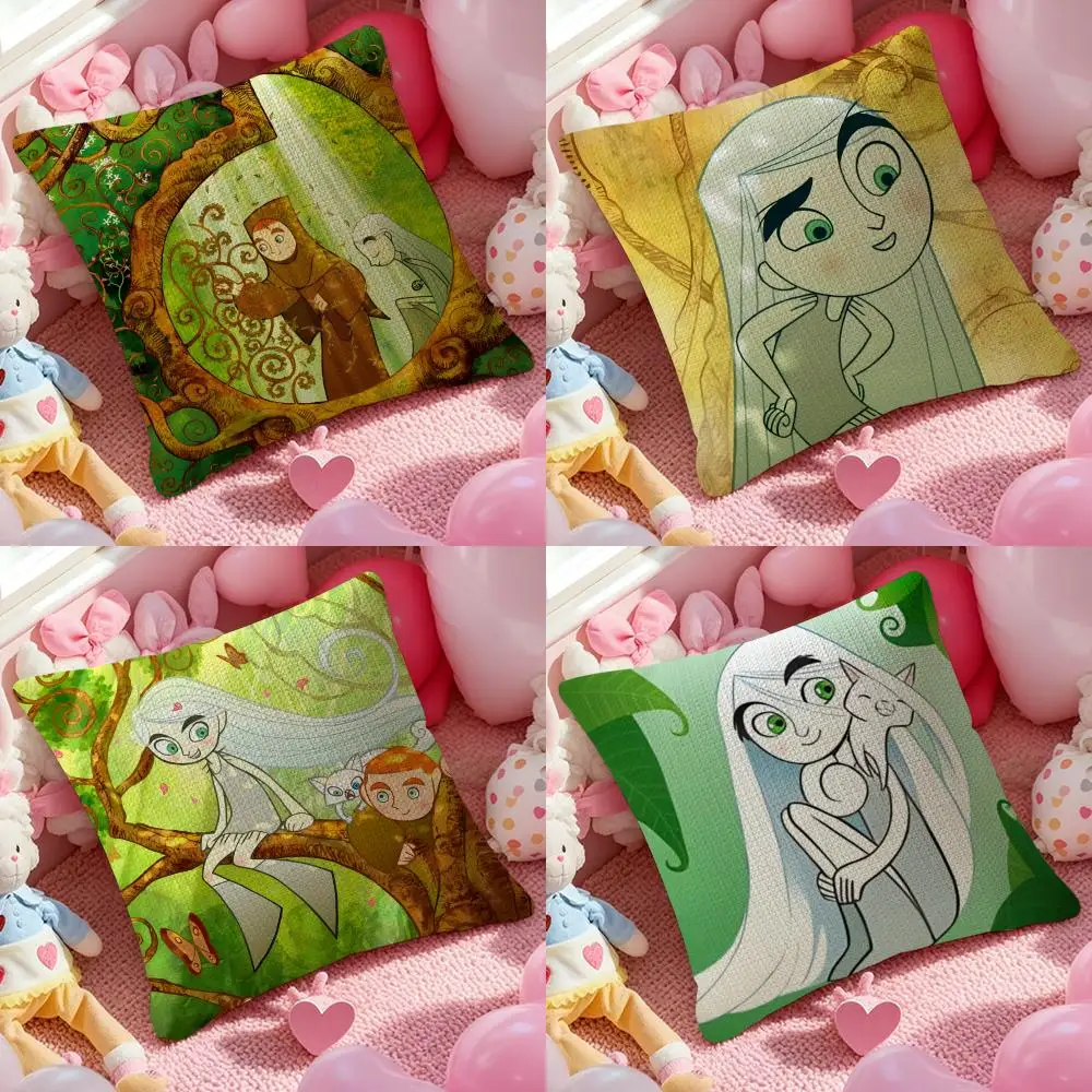Cartoon Movie T-The Secret of Kells Pillow Case Pattern Printed Pillowcase for Living Room Sofa Cushion Cover & Bedroom Decor