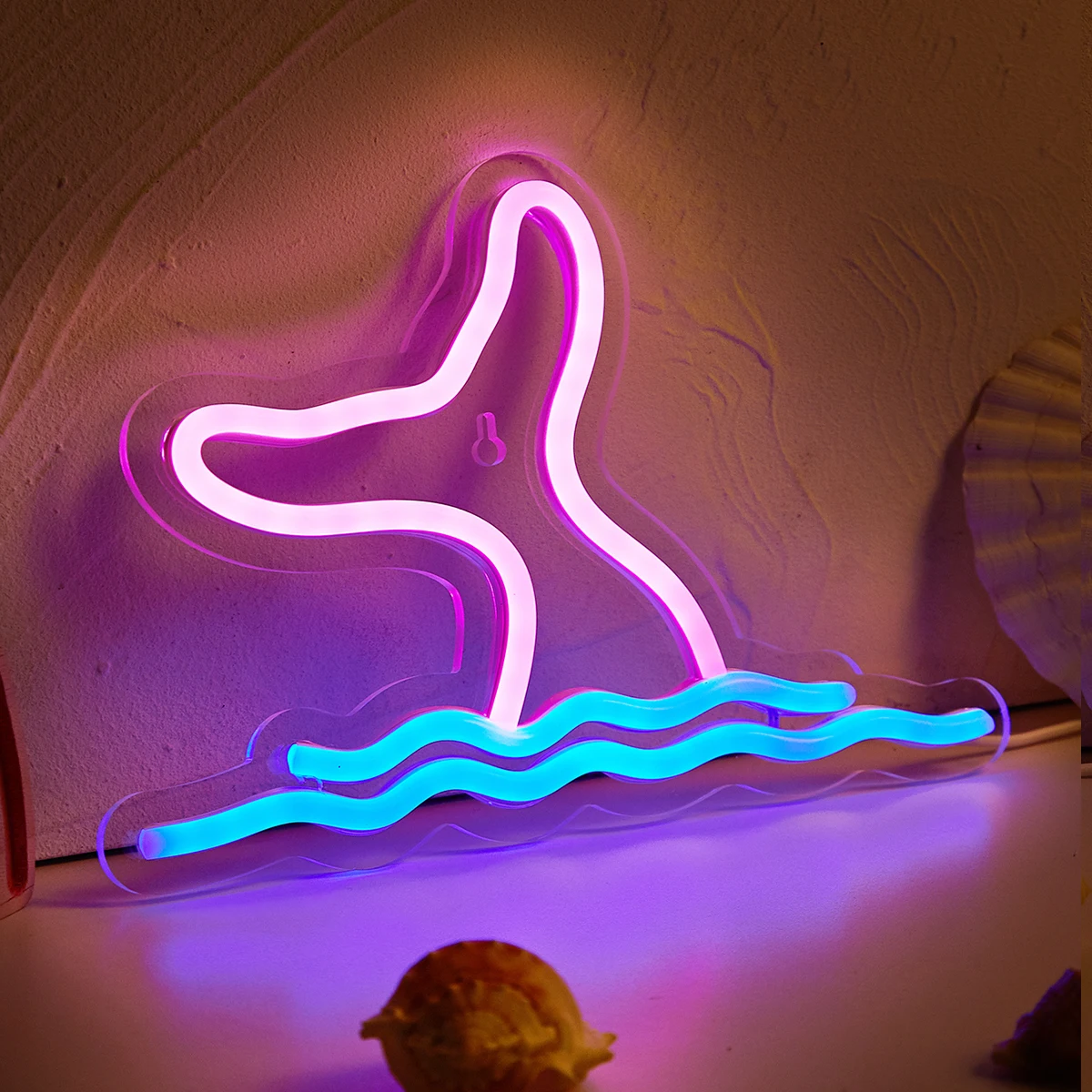 인어 LED 네온 사인, USB 전원 네온 사인, 야간 조명, 3D 벽 아트 및 게임 룸, 침실 거실 장식 램프 표지판, Chi-buy